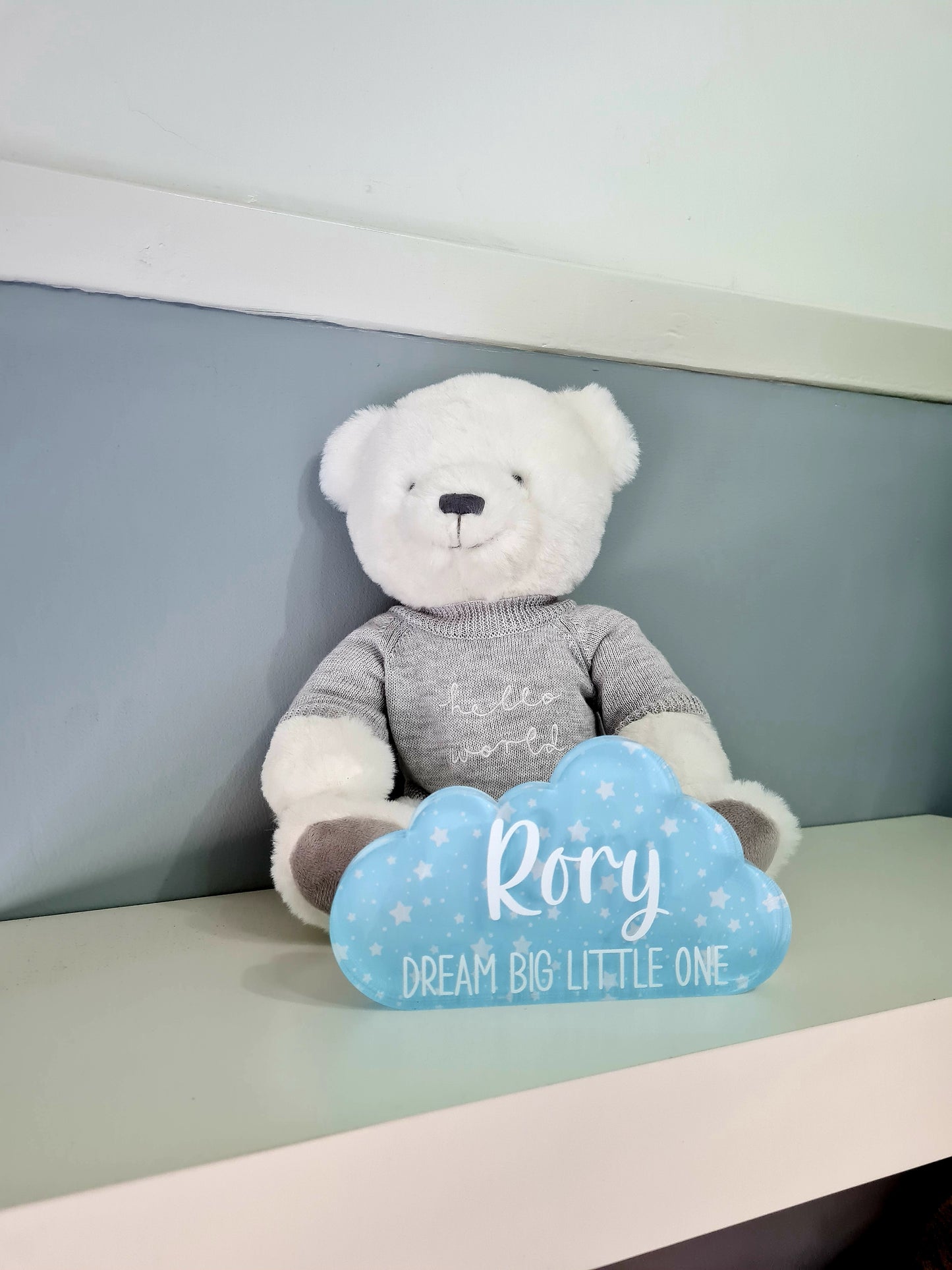 New Baby Personalised Keepsake Cloud - Nursery Decoration