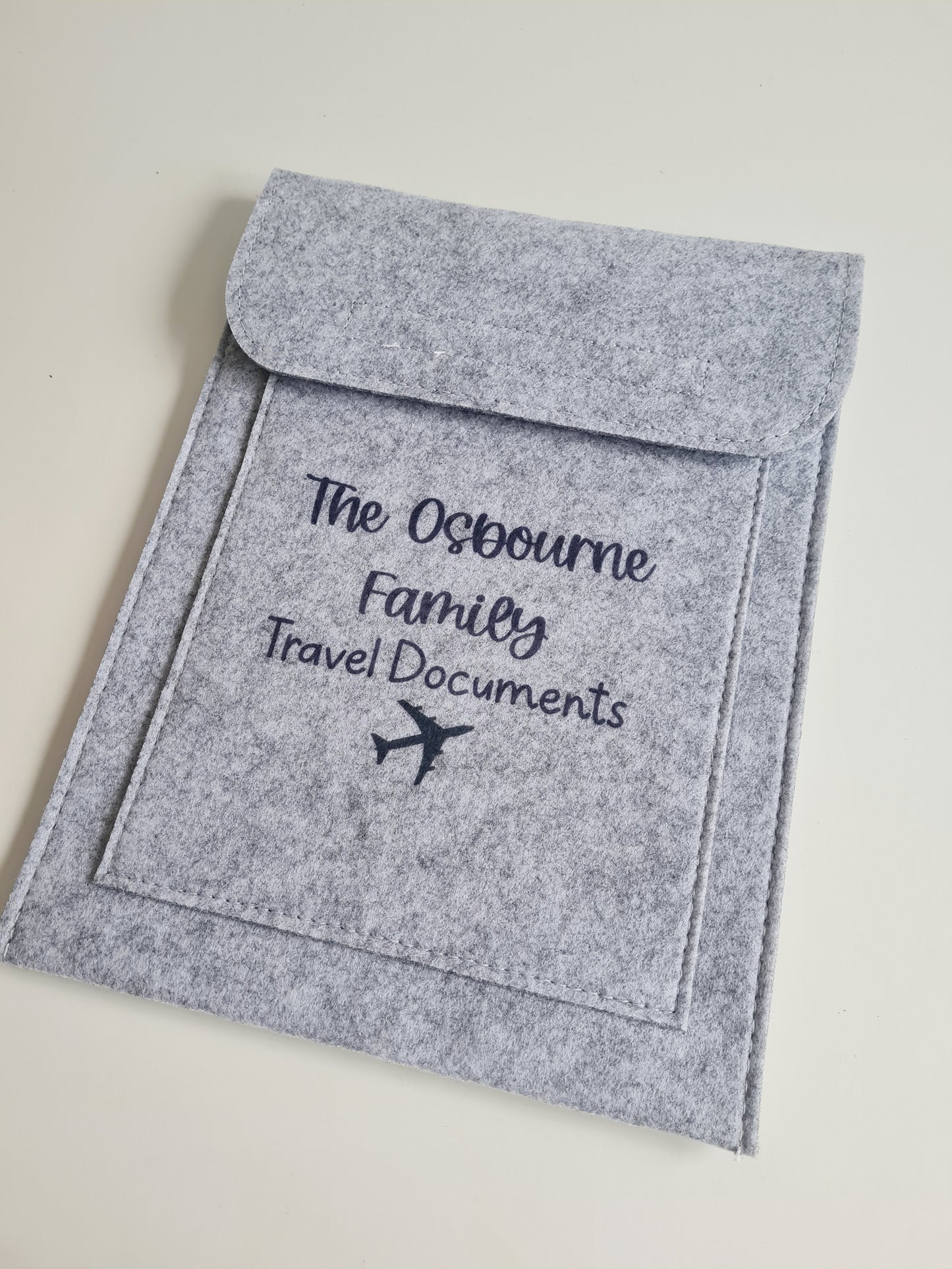 Personalised Family Travel Document Sleeve - Travel Document Sleeve - Personalised Holiday Document Holder