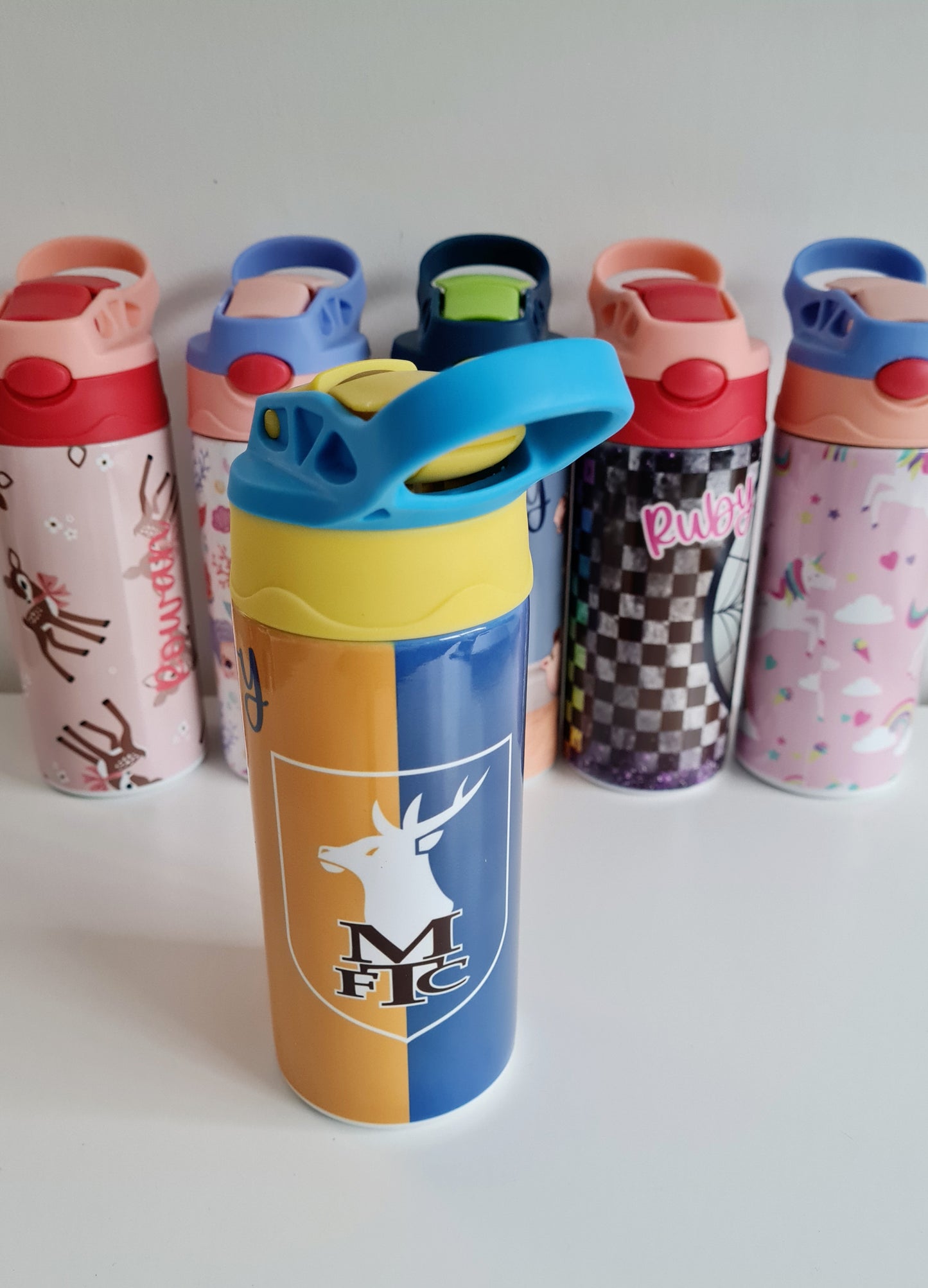 Personalised Water Bottle, Metal Kids Bottle, ALL CURRENT DESIGNS