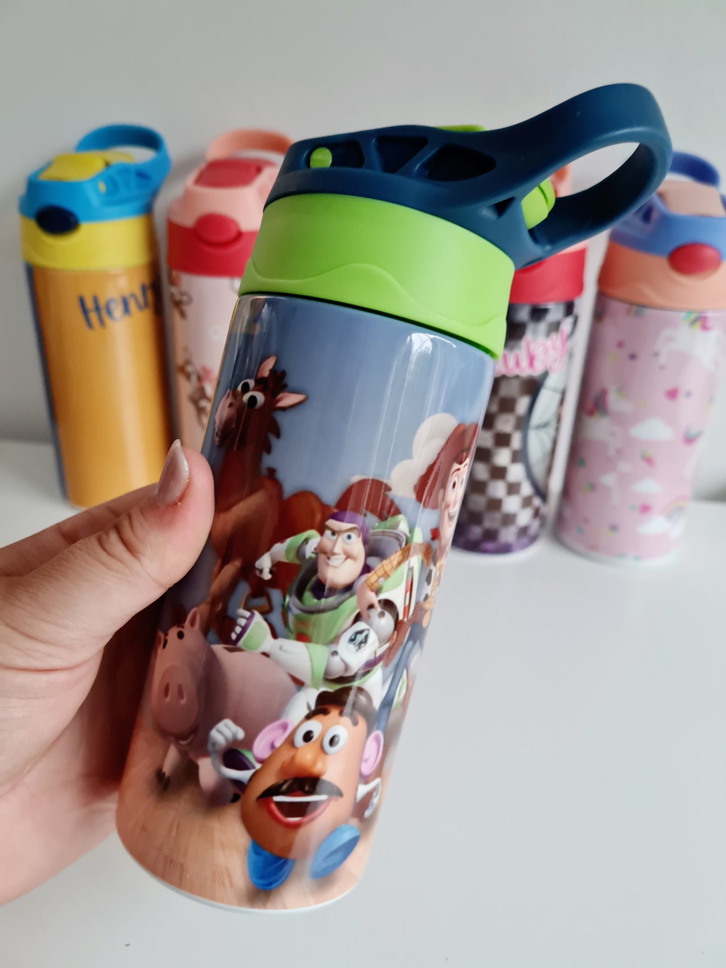 Personalised Water Bottle, Metal Kids Bottle, ALL CURRENT DESIGNS