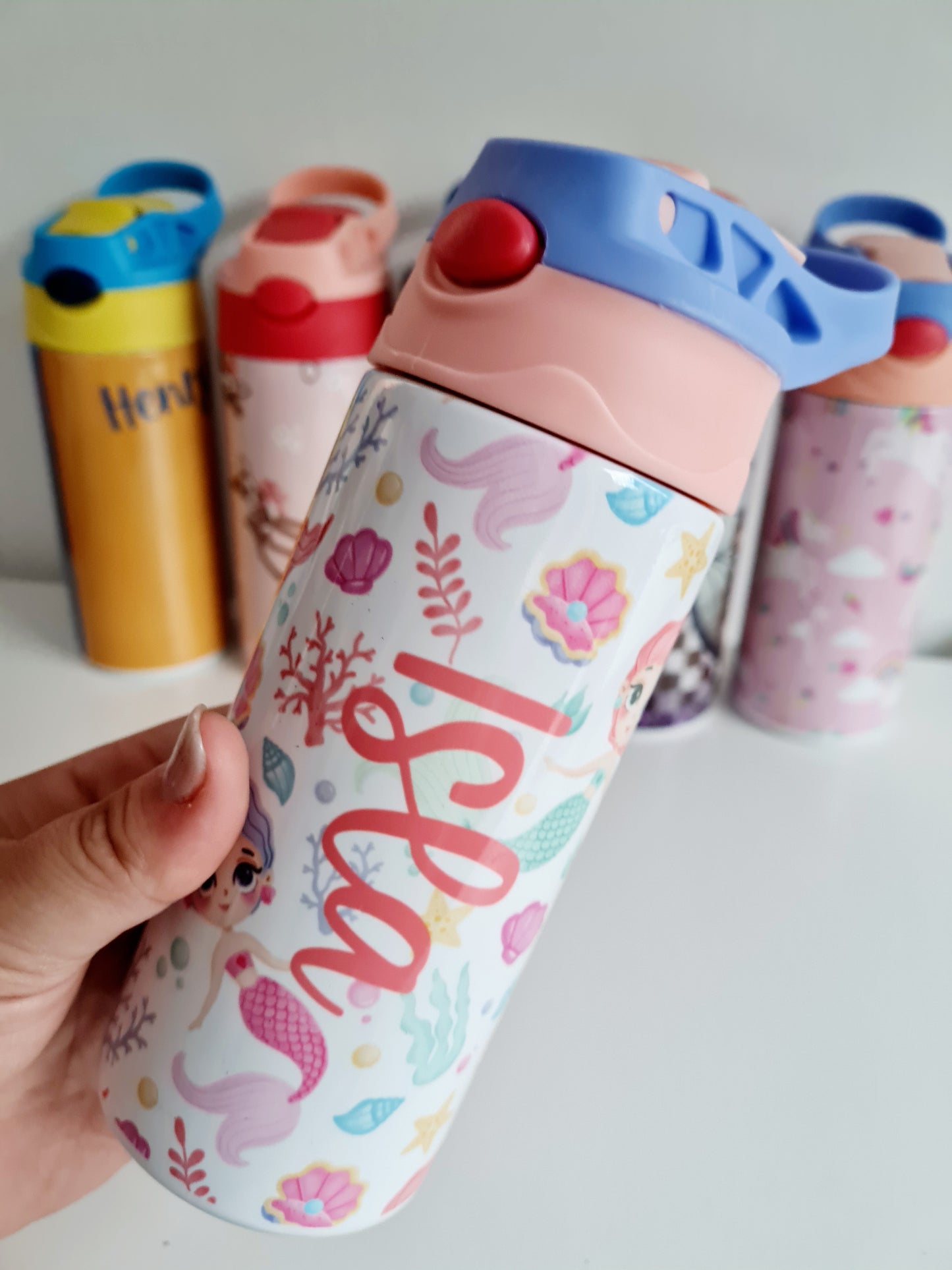 Personalised Mermaid Theme Childrens Water Bottle