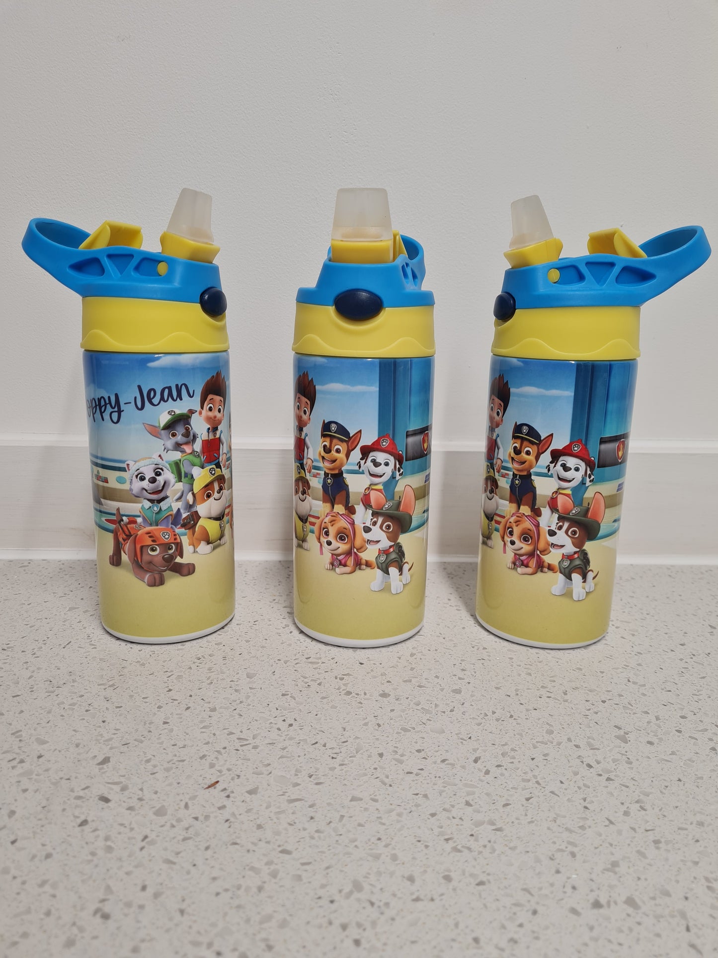 Personalised Kids Water Bottle - Dog Patrol Theme