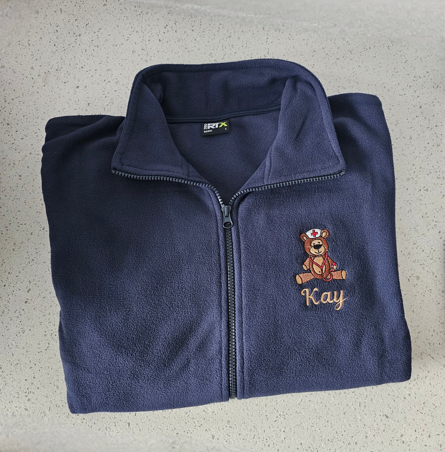 Nurse Teddy Bear Personalised Fleece - Nurse Jacket - Midwife Jacket - Student fleece - Doctor Stethoscope Bear