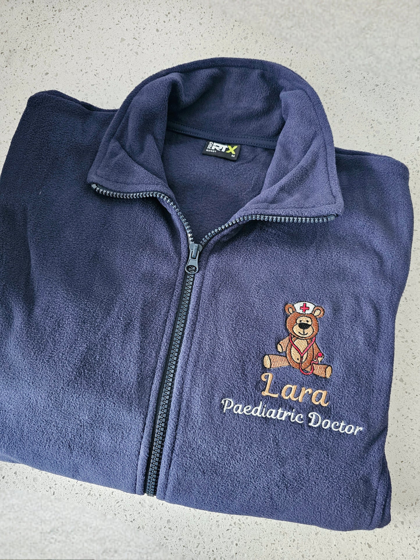 Nurse Teddy Bear Personalised Fleece - Nurse Jacket - Midwife Jacket - Student fleece - Doctor Stethoscope Bear