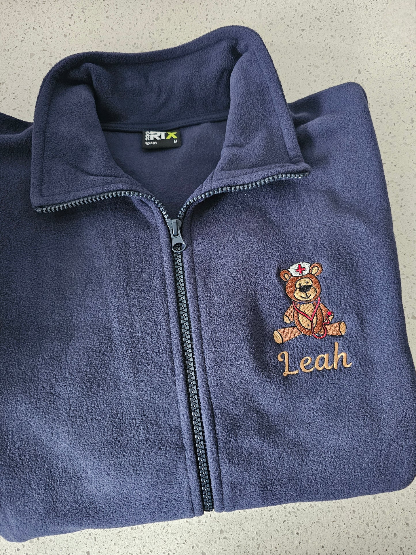 Nurse Teddy Bear Personalised Fleece - Nurse Jacket - Midwife Jacket - Student fleece - Doctor Stethoscope Bear