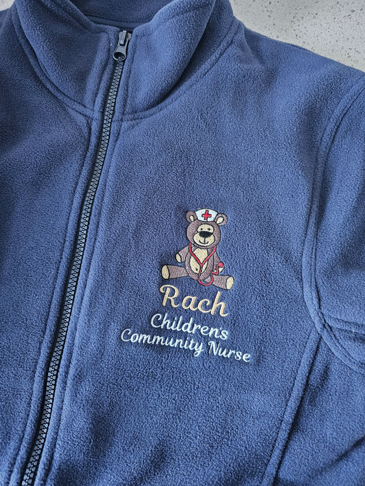 Nurse Teddy Bear Personalised Fleece - Nurse Jacket - Midwife Jacket - Student fleece - Doctor Stethoscope Bear