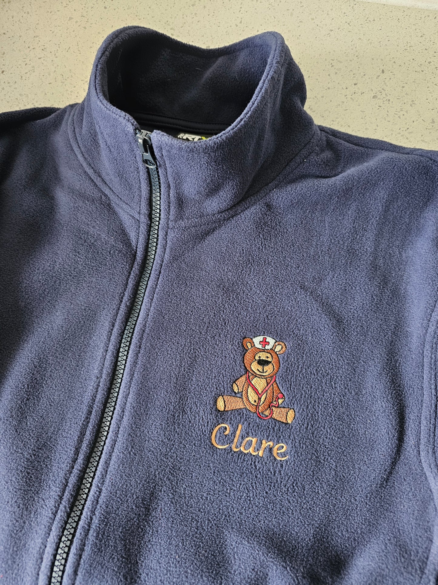 Nurse Teddy Bear Personalised Fleece - Nurse Jacket - Midwife Jacket - Student fleece - Doctor Stethoscope Bear