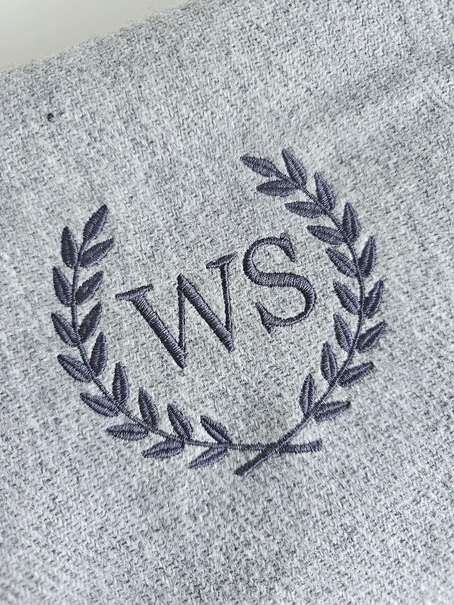 Embroidered scarf - initials or name bespoke scarves gift