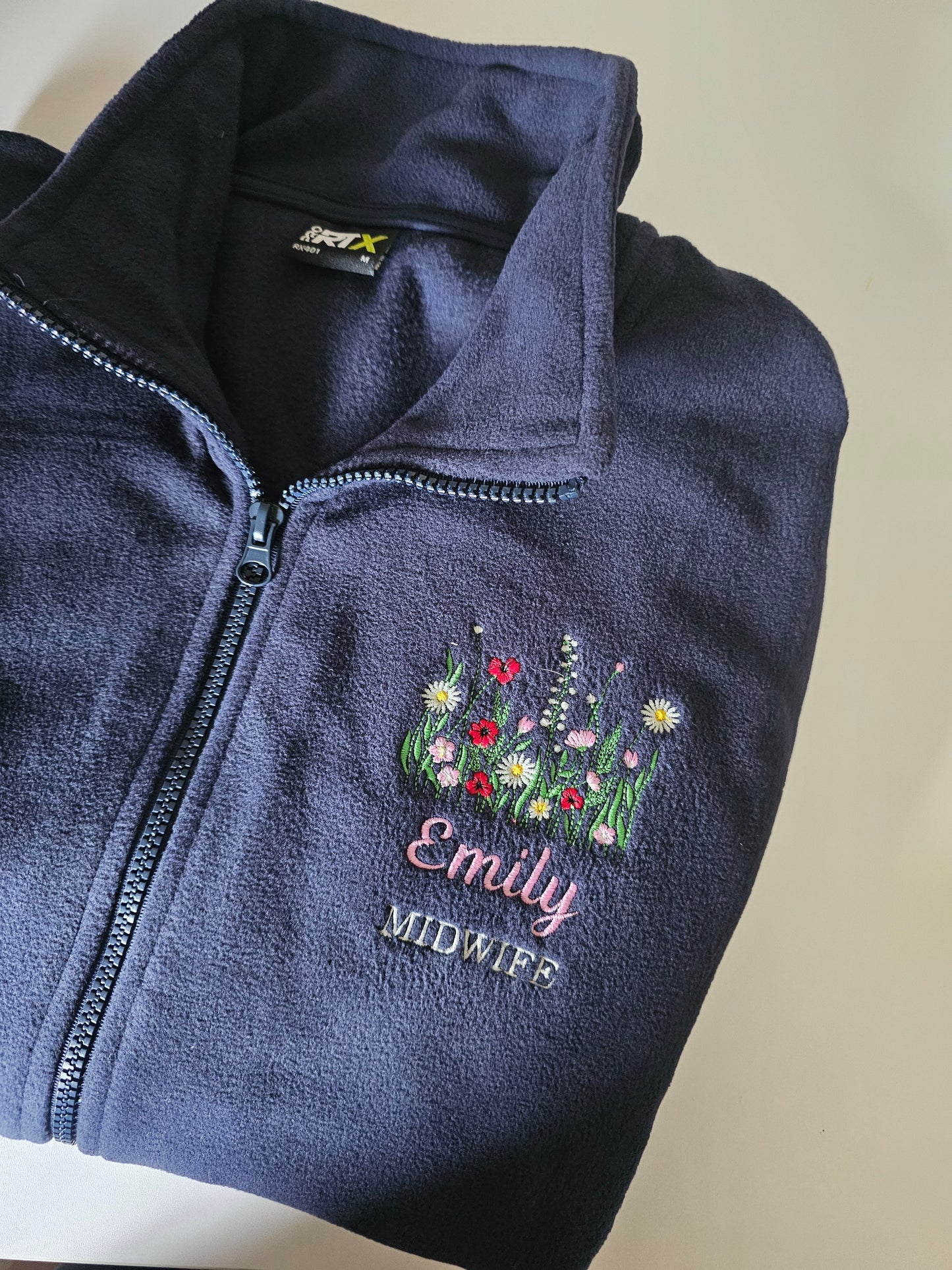 Embroidered Wild Flower Hoodie - Healthcare - Floral Design Embroidery