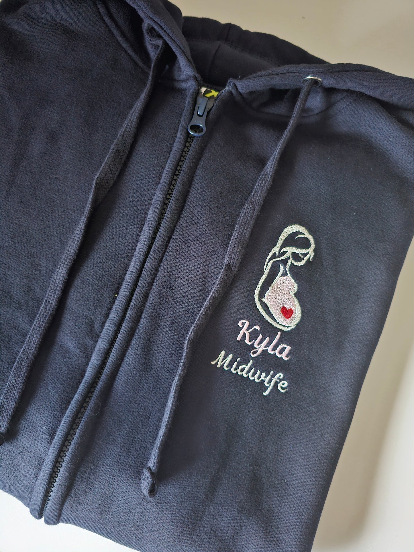 Student midwife hoodie, Midwife Jacket, embroidered midwife hoodie, pregnant lady hoodie
