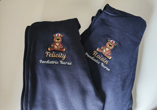 Embroidered Nurse Teddy Bear Hoodie, Personalised Hoodie, Student Nurse Gift, Nurse Gift