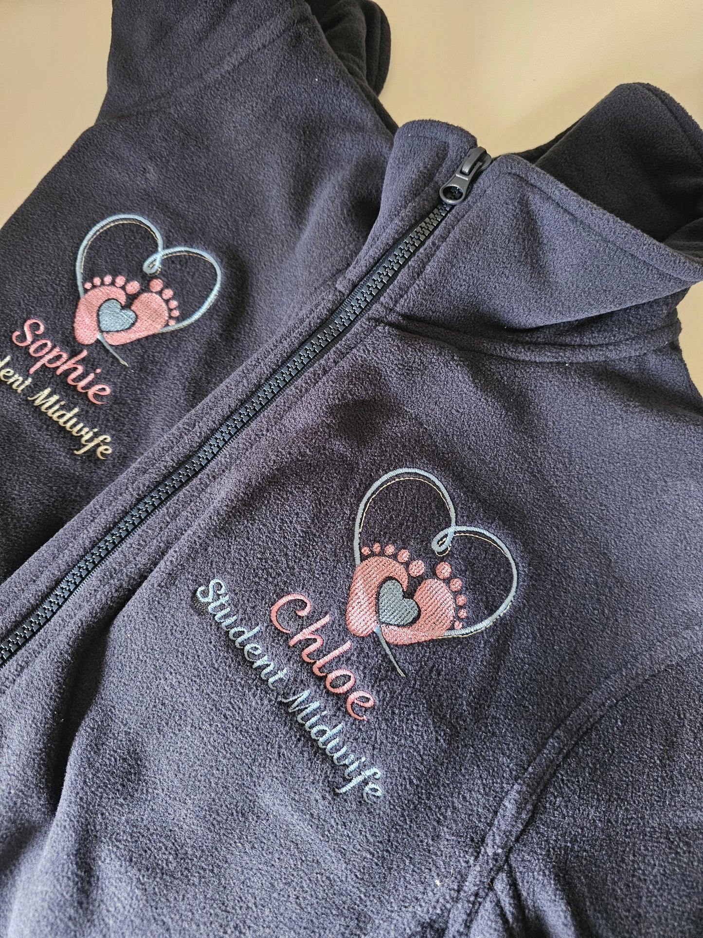 Fleeces - ALL DESIGNS - Personalised Fleece - Nurse Jacket - Midwife Jacket - Student fleece