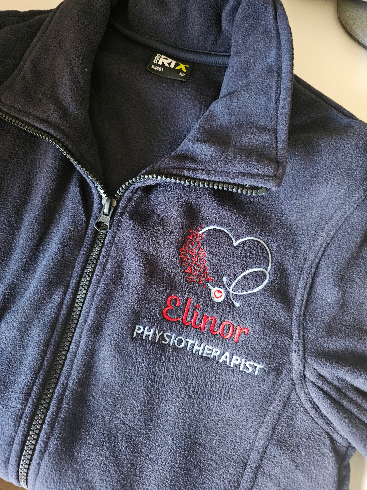 Stethoscope hearts fleece, nursing jacket, midwife fleece, student midwife gift, student nurse shift jacket