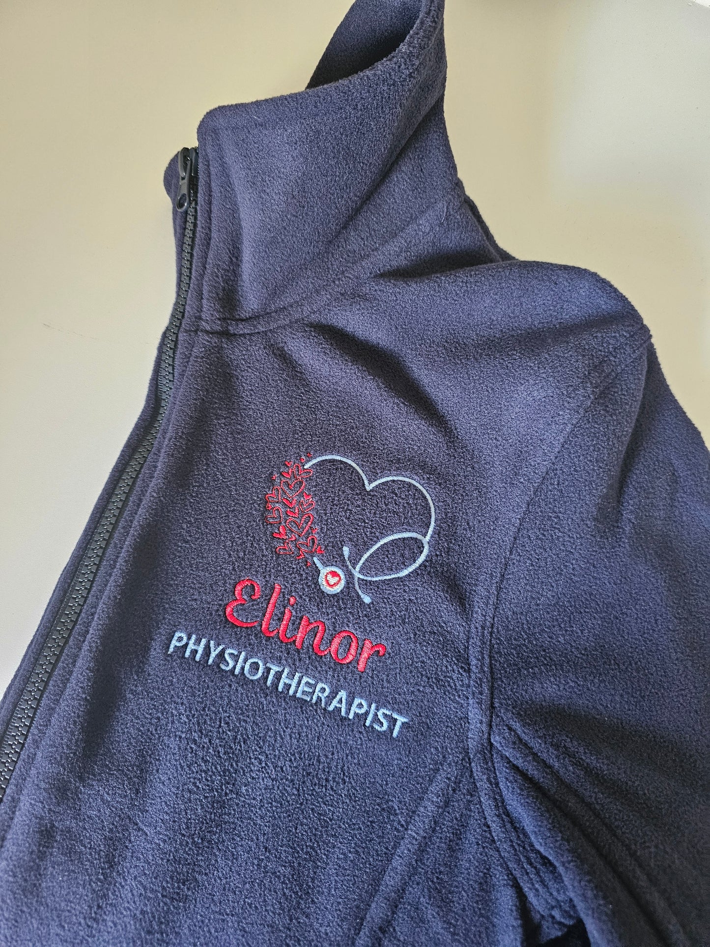 Stethoscope hearts fleece, nursing jacket, midwife fleece, student midwife gift, student nurse shift jacket