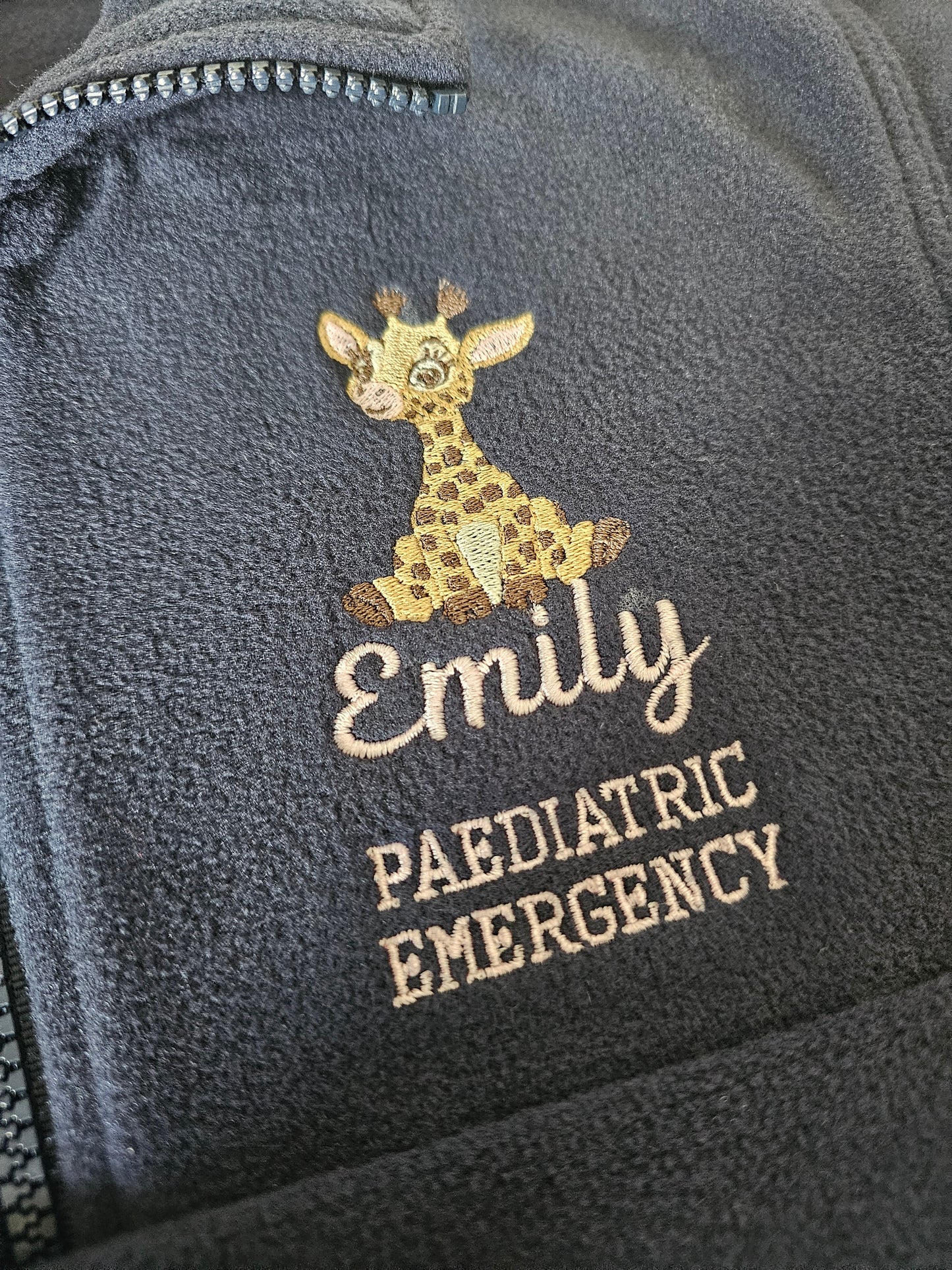 Embroidered Giraffe Hoodie - Healthcare - Student Nurse, Student Midwife, Giraffe Design Embroidery