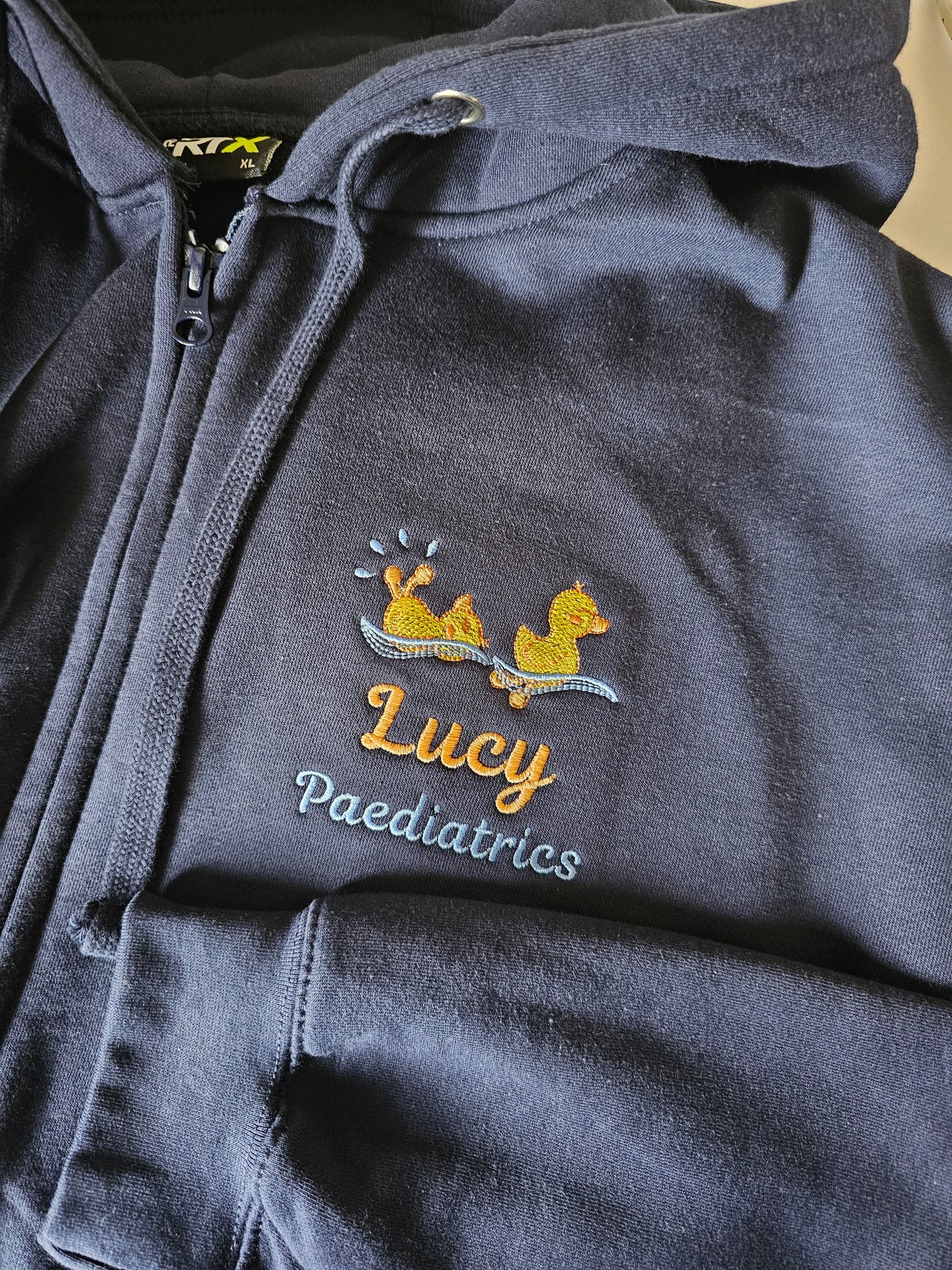 Embroidered Ducks Design Fleece, Healthcare Jacket, Student Nurse, Student Midwife, Nursing Shift Worker Jacket Cute Swimming Ducks Microfleece Embroidered
