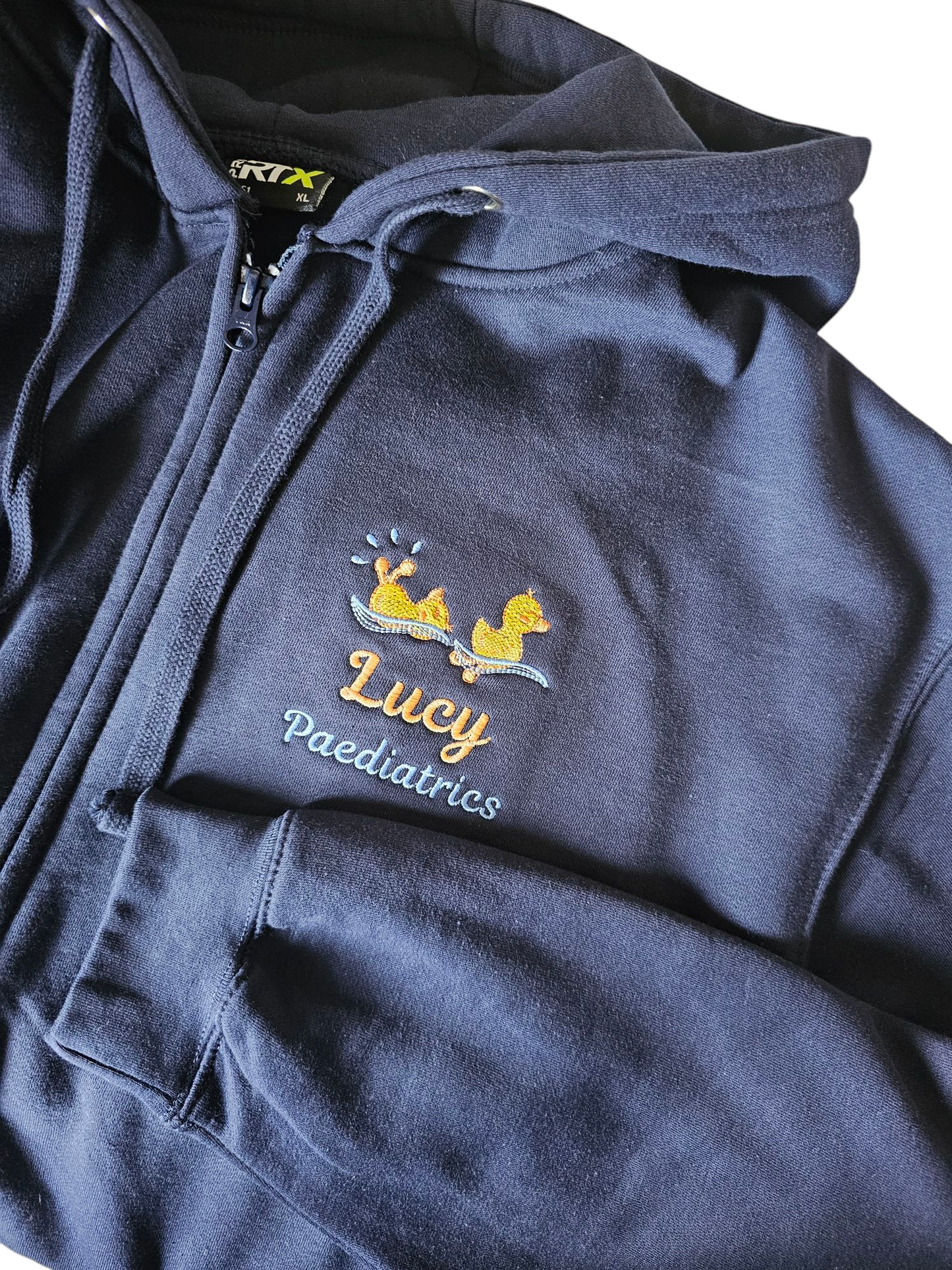Embroidered Ducks Design Fleece, Healthcare Jacket, Student Nurse, Student Midwife, Nursing Shift Worker Jacket Cute Swimming Ducks Microfleece Embroidered