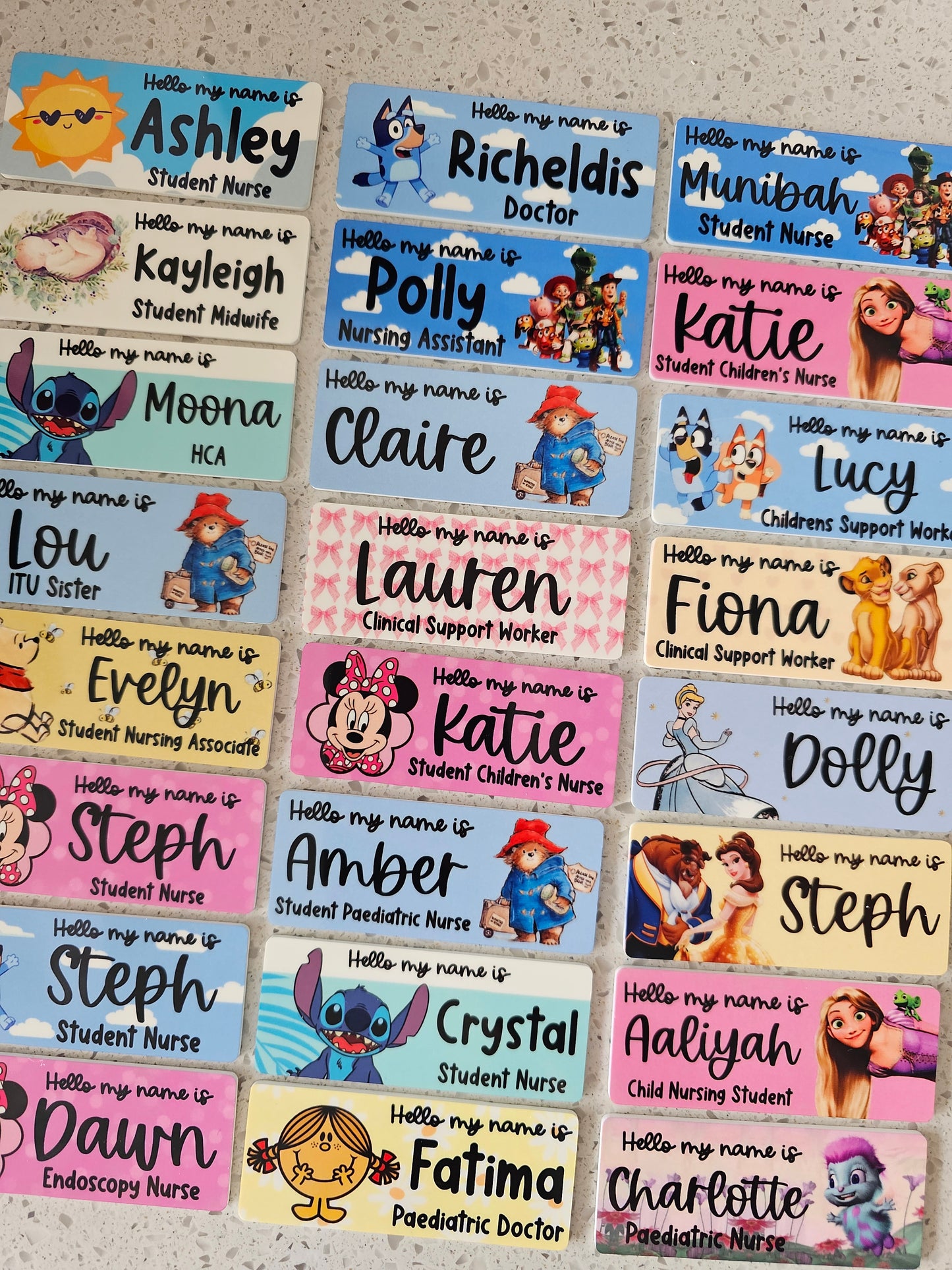 Midwife Name Badge, Nurse Name Badge, NHS Name Badge, Student Midwife Name Badge, Student Nurse Name Badge, Doctor Name Badge - ALL DESIGNS