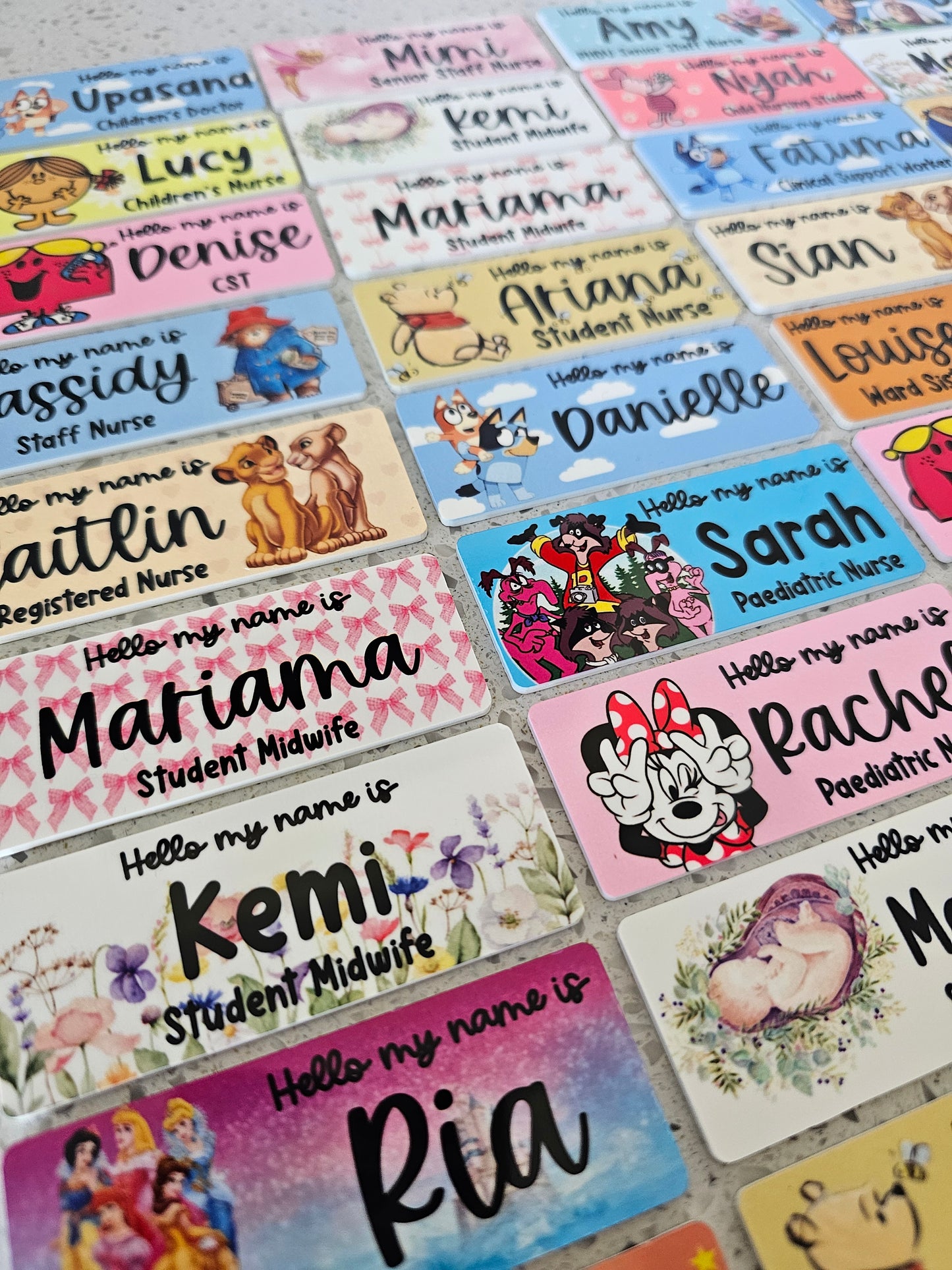 Midwife Name Badge, Nurse Name Badge, NHS Name Badge, Student Midwife Name Badge, Student Nurse Name Badge, Doctor Name Badge - ALL DESIGNS