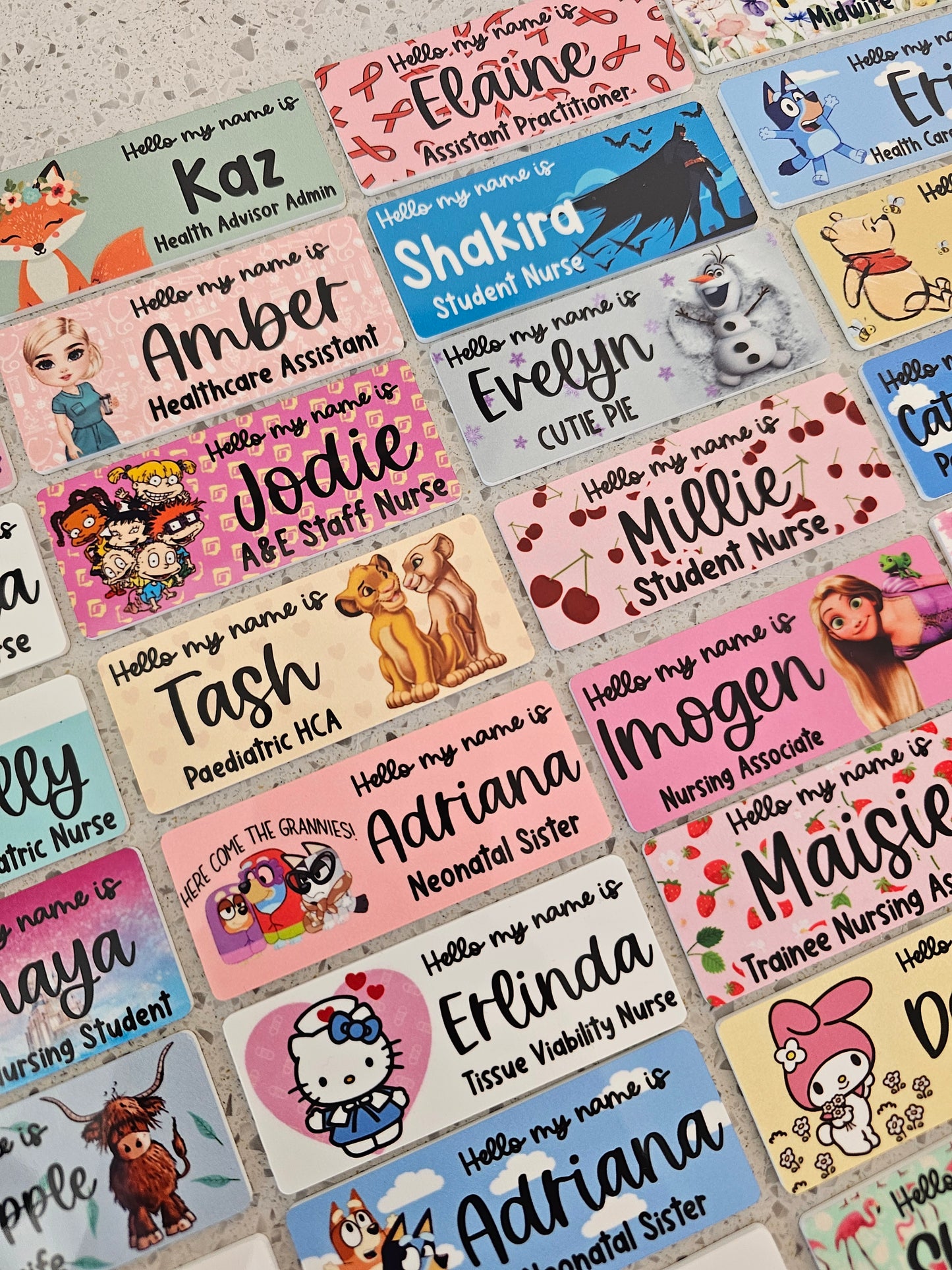 Midwife Name Badge, Nurse Name Badge, NHS Name Badge, Student Midwife Name Badge, Student Nurse Name Badge, Doctor Name Badge - ALL DESIGNS