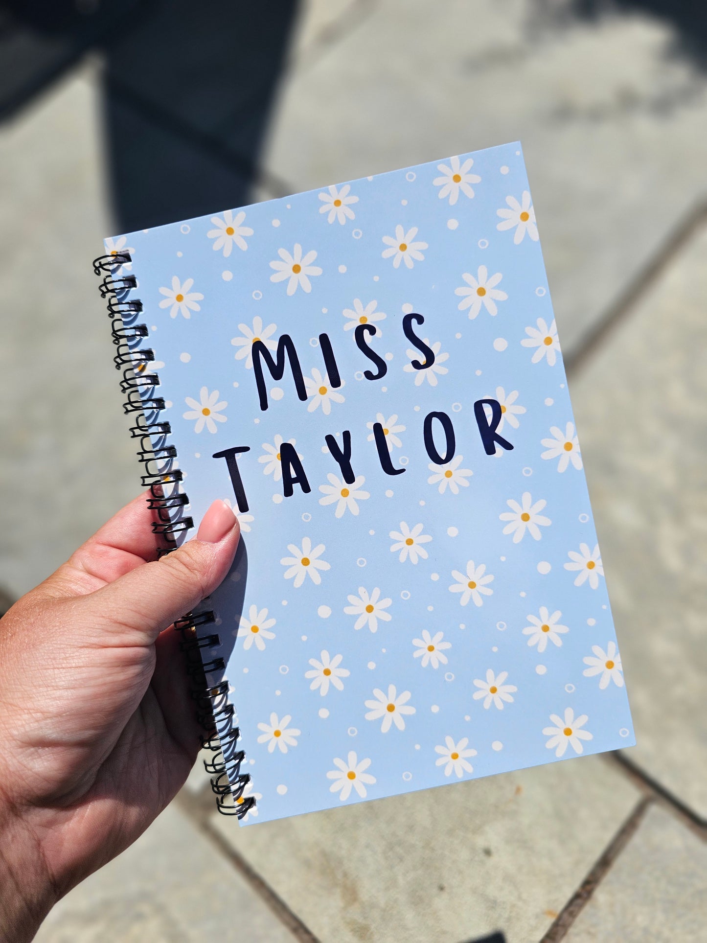 Personalised Notebook - double-sided printed design - thank you teacher gift