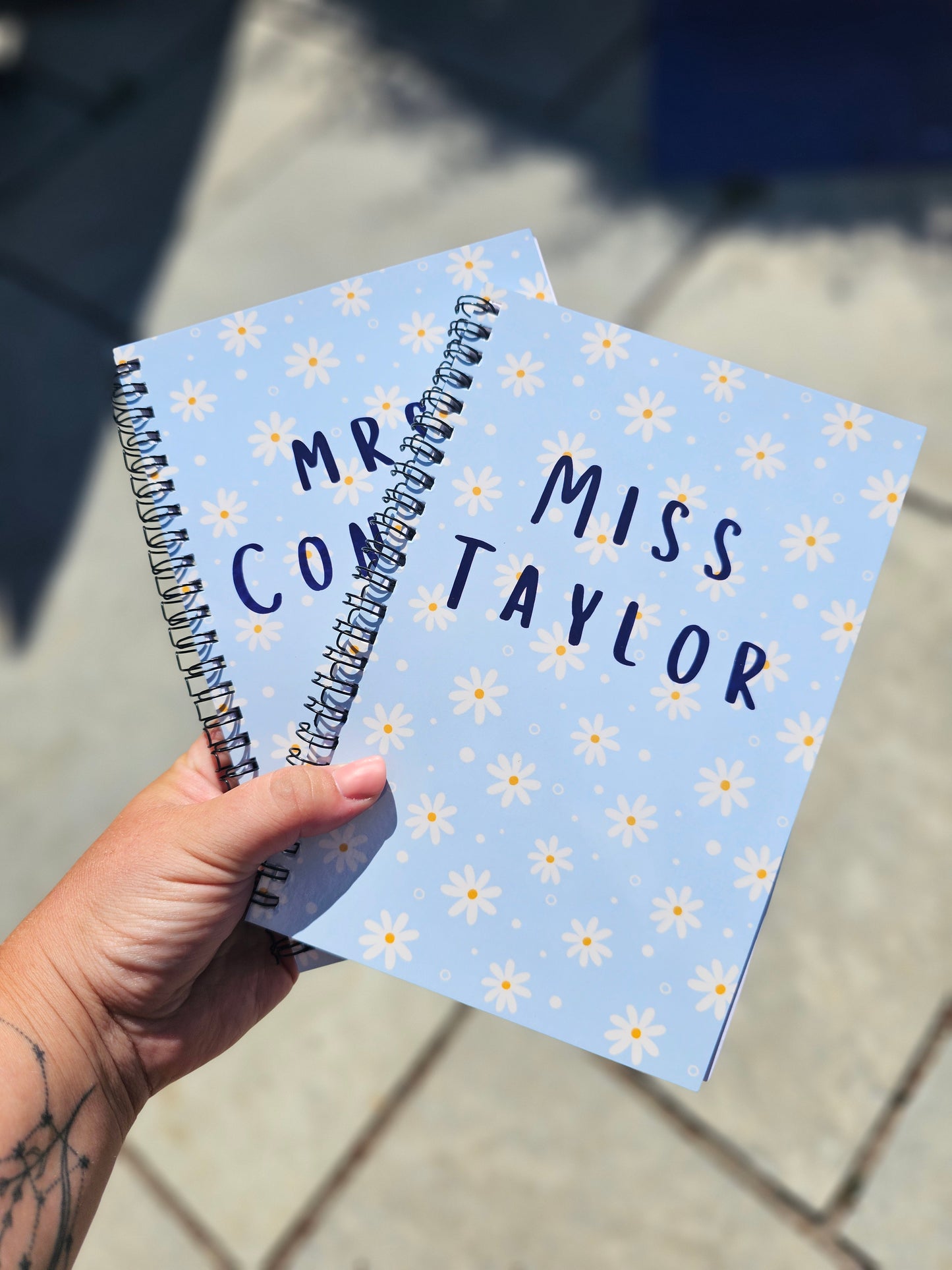 Personalised Notebook - double-sided printed design - thank you teacher gift