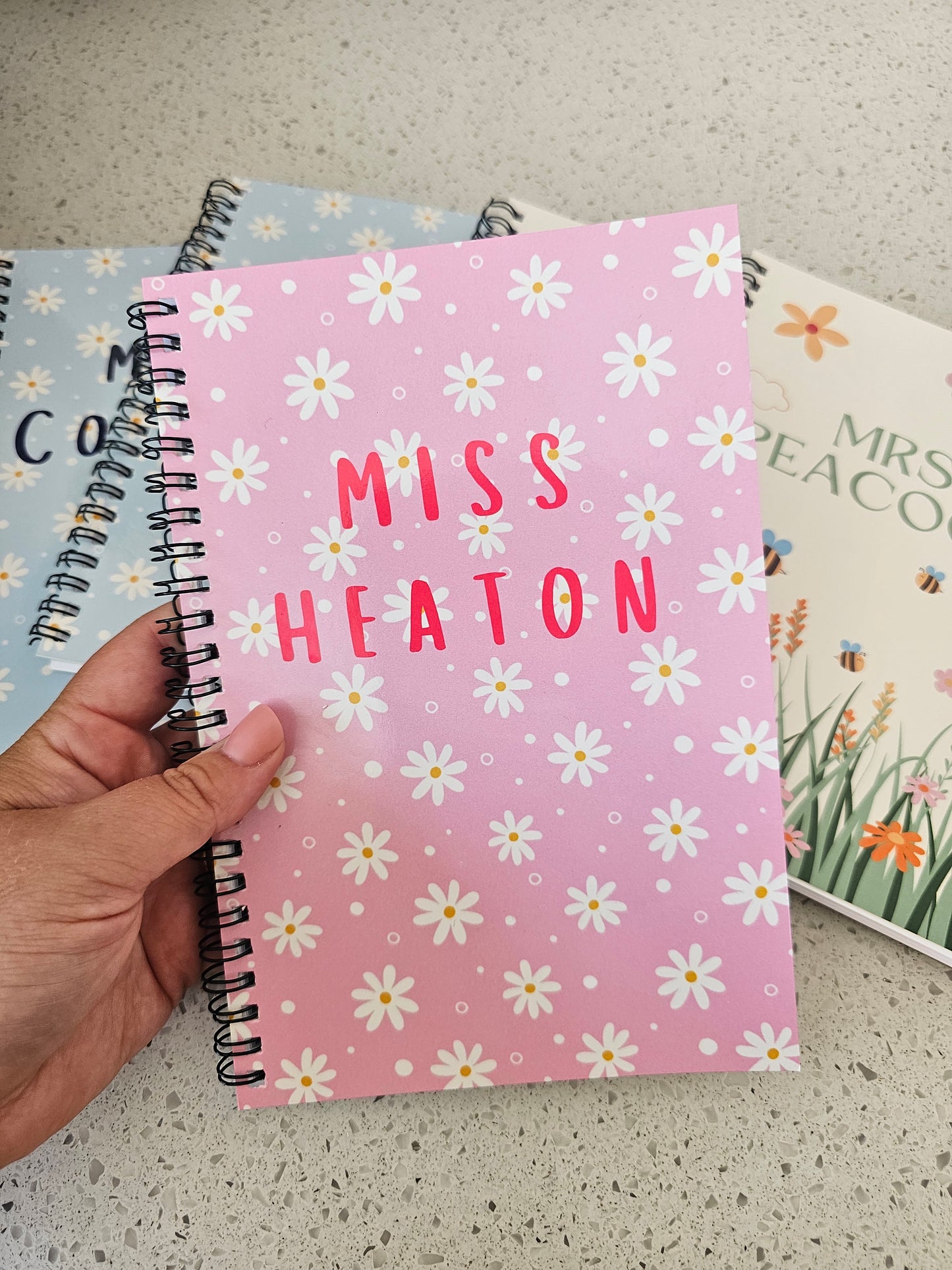 Personalised Notebook - double-sided printed design - thank you teacher gift
