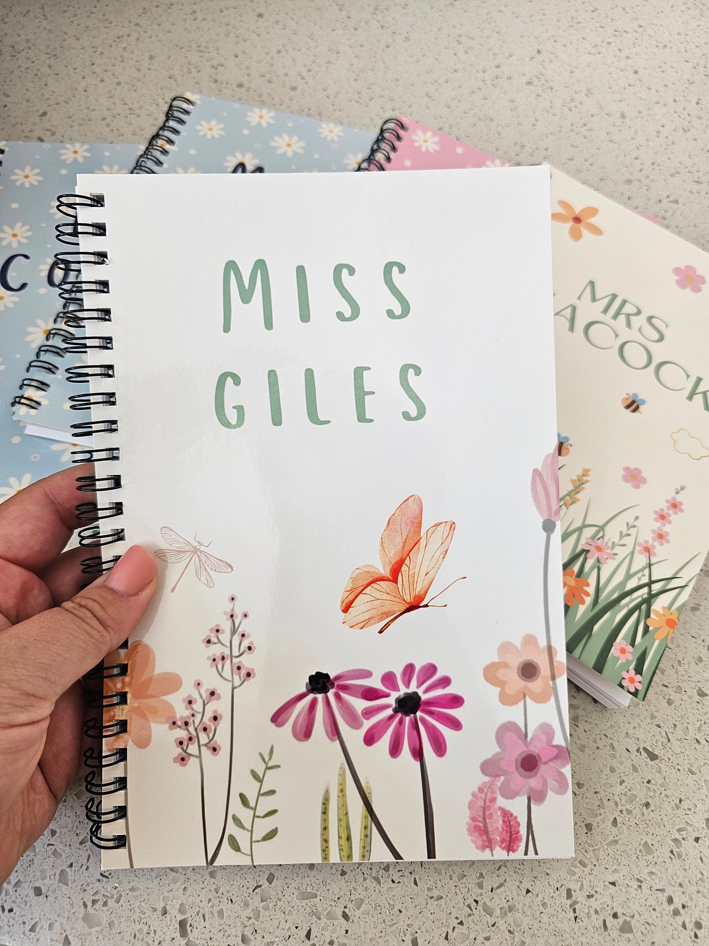 Personalised Notebook - double-sided printed design - thank you teacher gift