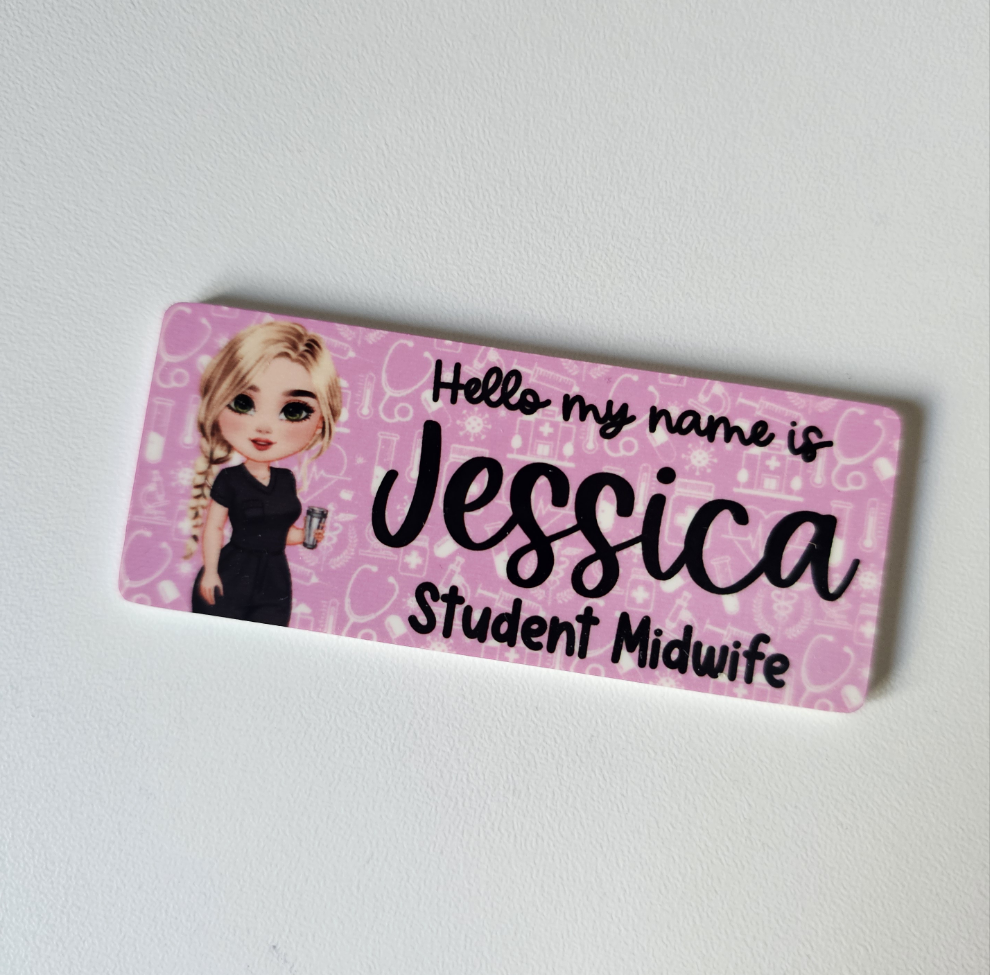 Bespoke Characeter Medical Theme Name Badge - FEMALE