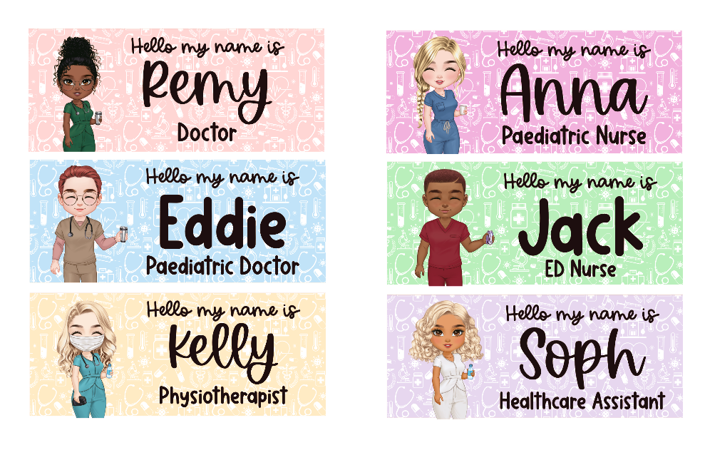 Bespoke Characeter Medical Theme Name Badge - MALE