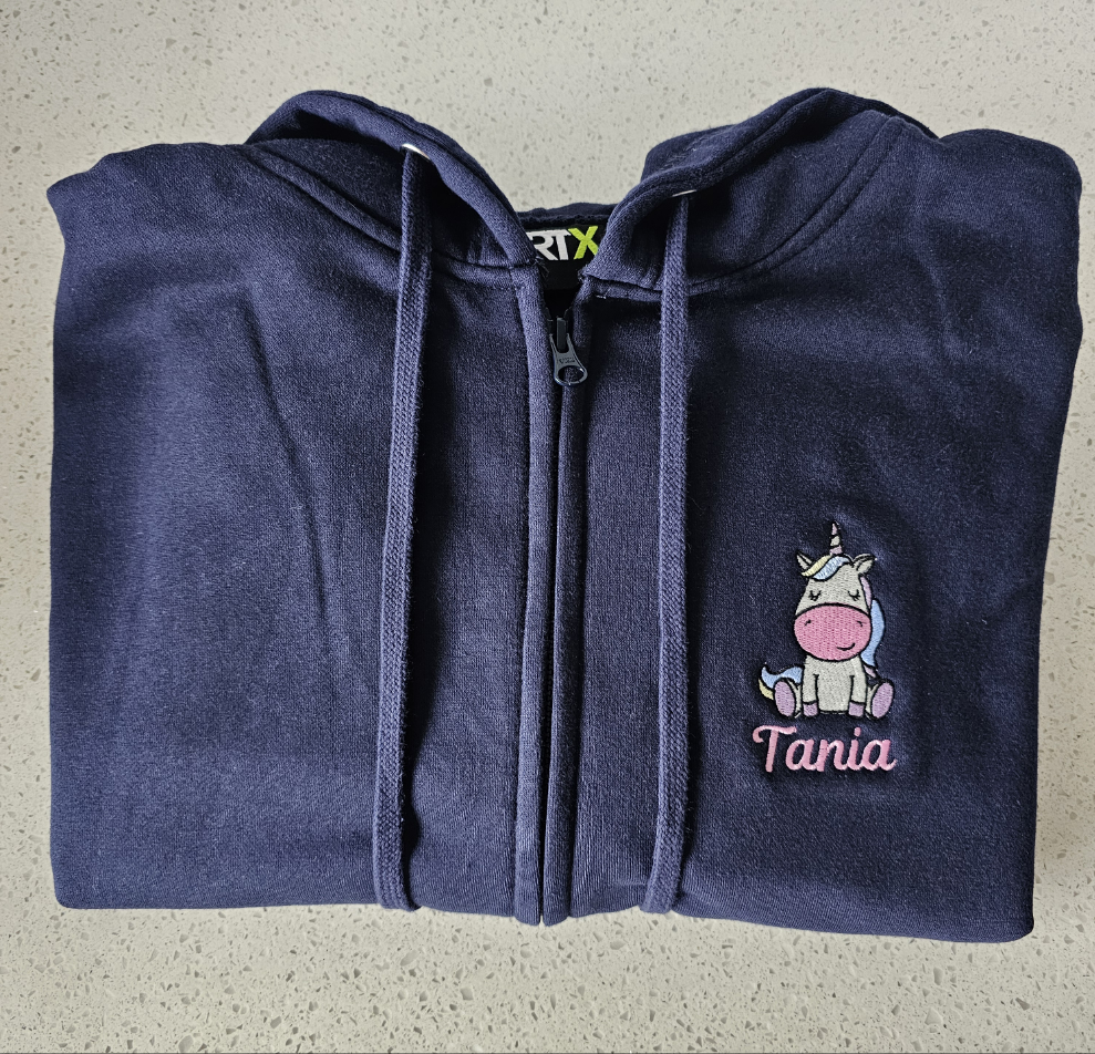 Embroidered Unicorn Hoodie - Healthcare - Student Nurse, Student Midwife Gift