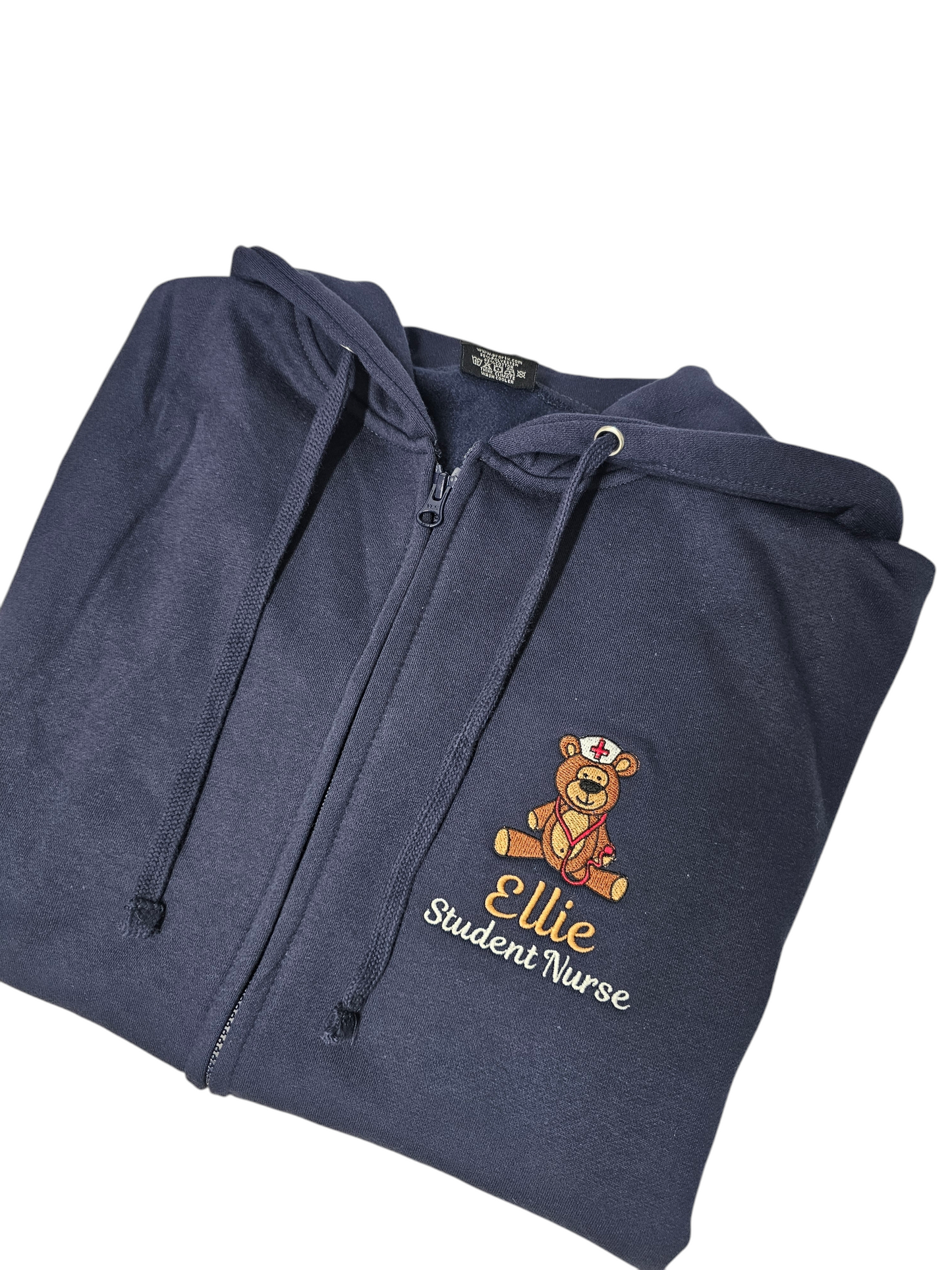 Embroidered Nurse Teddy Bear Hoodie, Personalised Hoodie, Student Nurse Gift, Nurse Gift