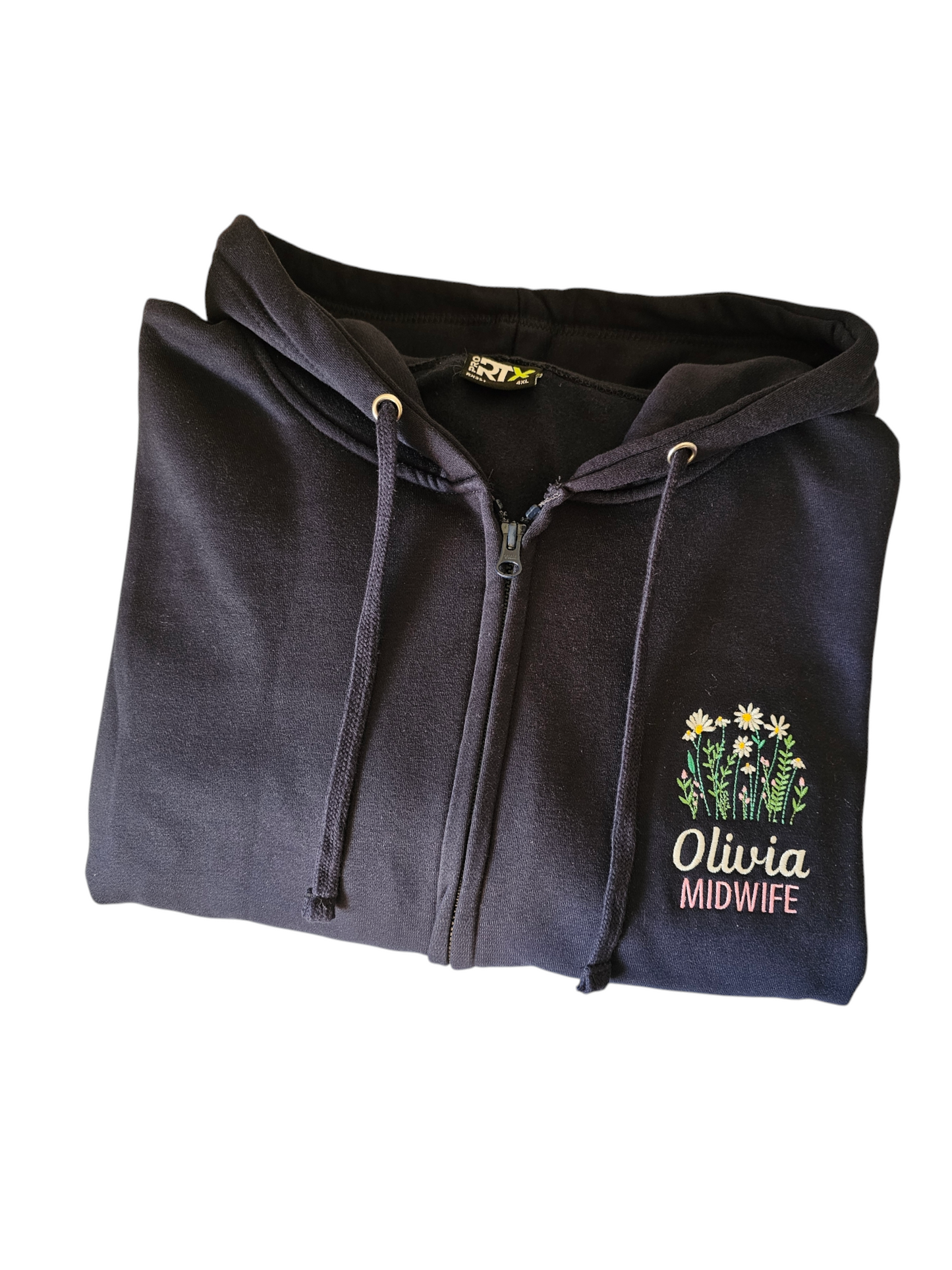 Embroidered Wild Flower Hoodie - Healthcare - Floral Design Embroidery