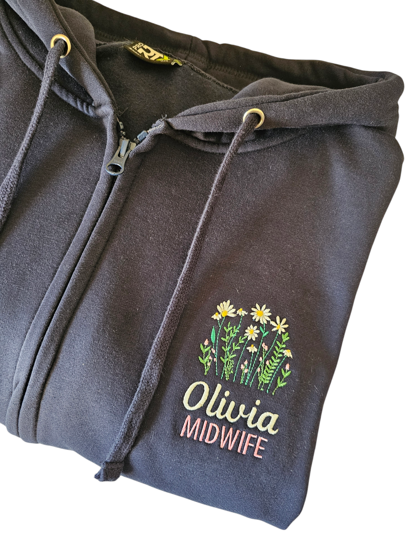 Embroidered Wild Flower Hoodie - Healthcare - Floral Design Embroidery