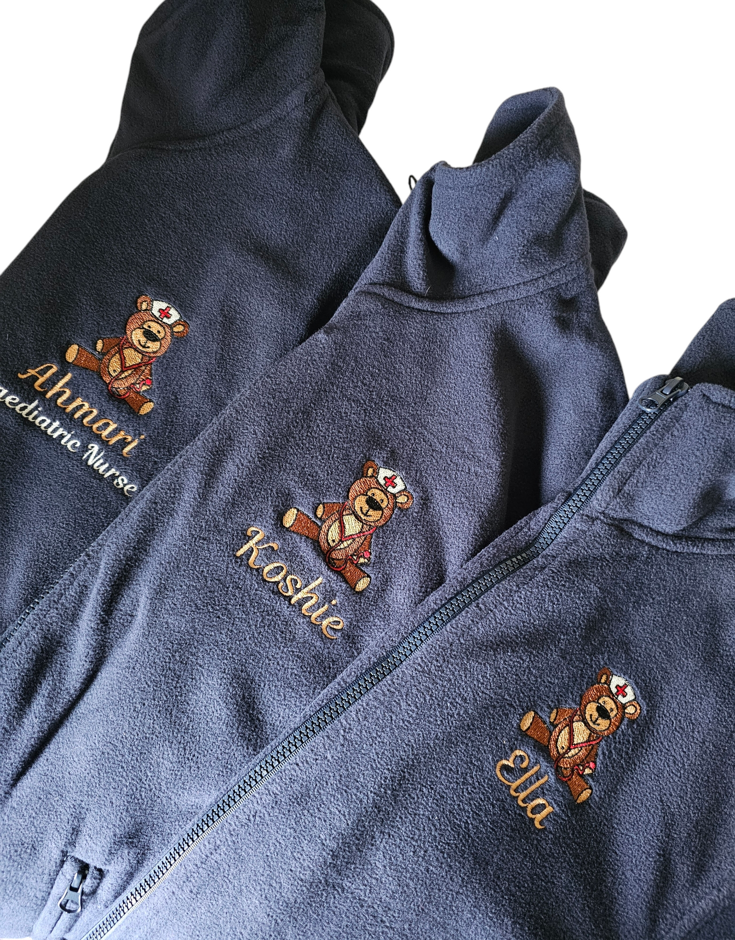 Fleeces - ALL DESIGNS - Personalised Fleece - Nurse Jacket - Midwife Jacket - Student fleece