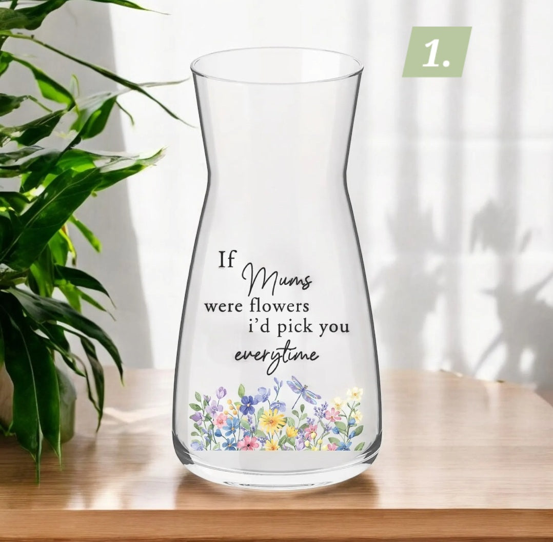 DIY Mothers day vase transfers