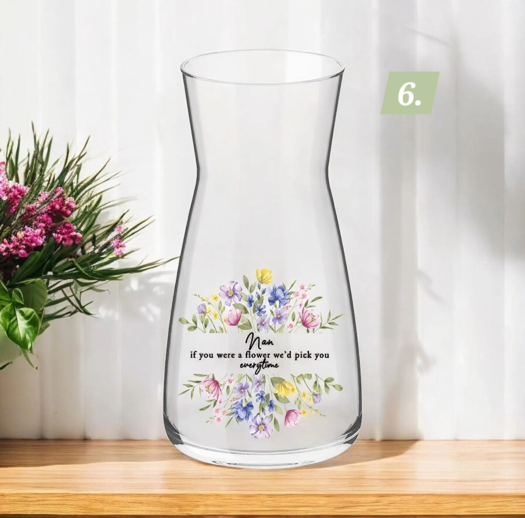 DIY Mothers day vase transfers