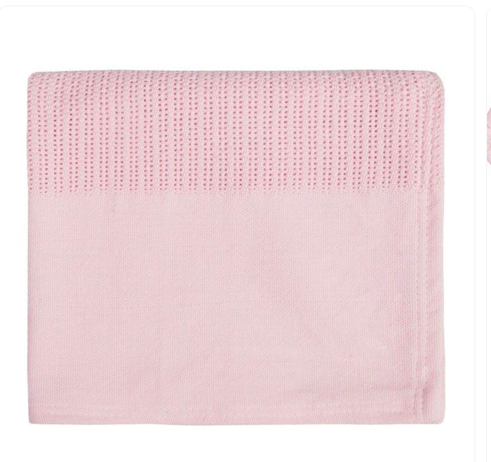Embroidered cellular baby blanket, personalised baby blanket, new baby gift