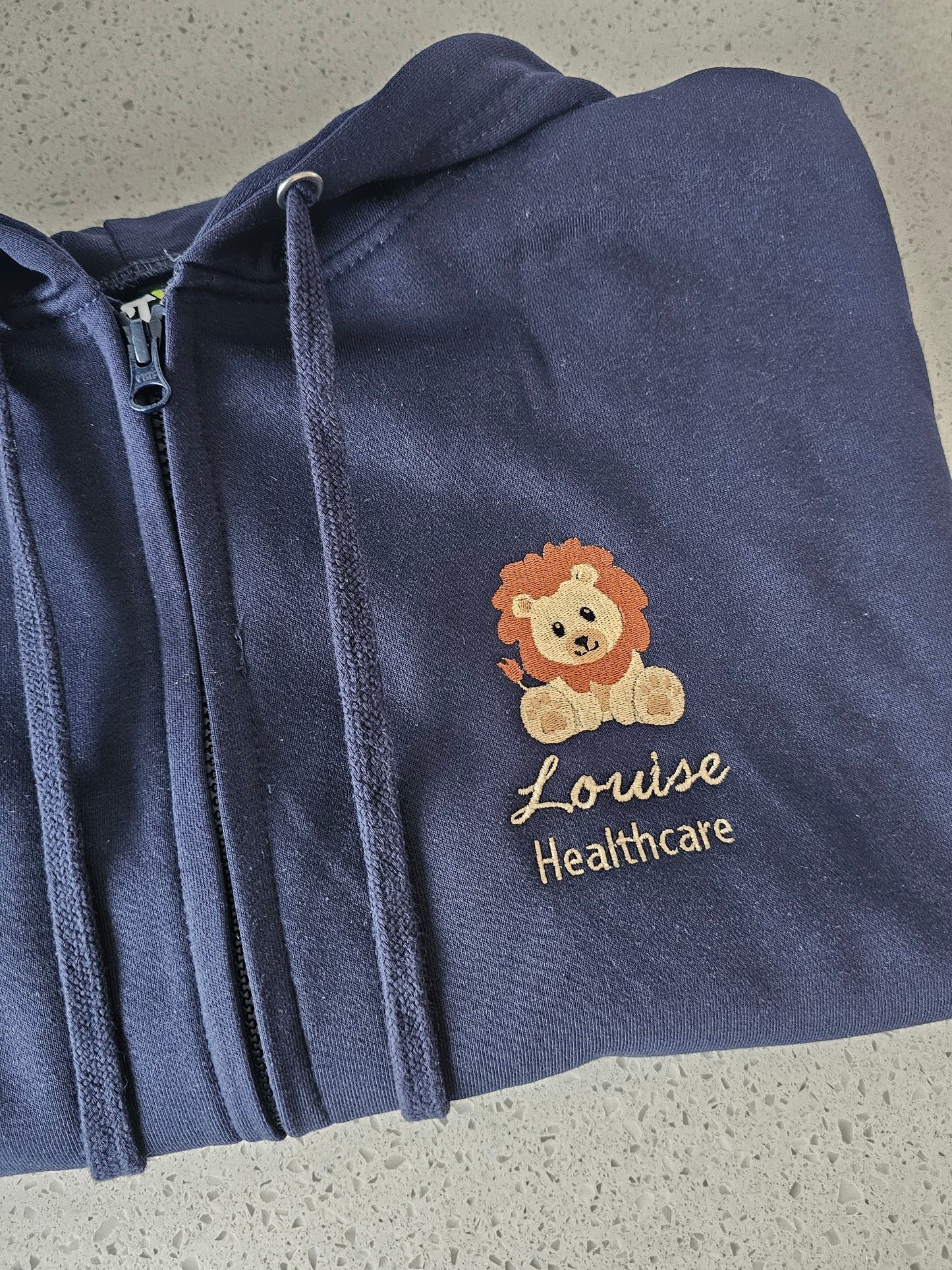 Embroidered Lion Hoodie - Healthcare - Nurse - Midwife - Baby Lion Embroidery