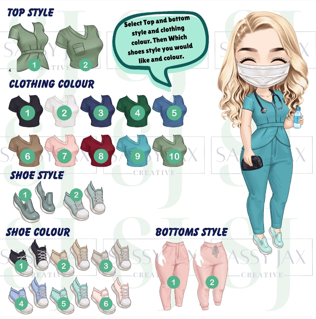 Bespoke Characeter Medical Theme Name Badge - FEMALE