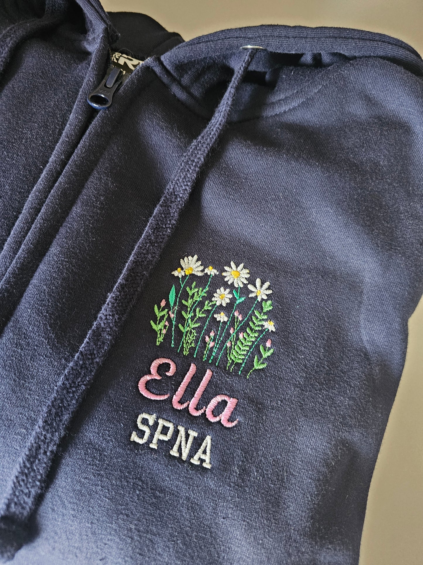 Embroidered Wild Flower Hoodie - Healthcare - Floral Design Embroidery