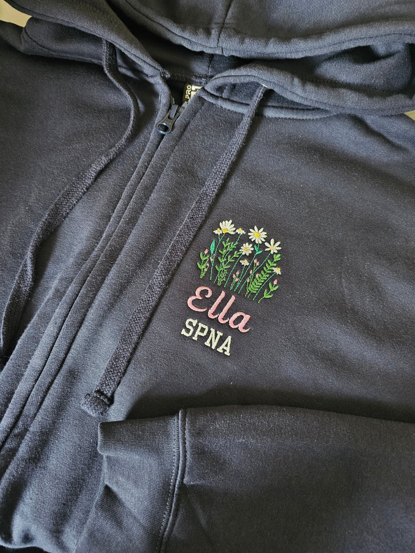 Embroidered Wild Flower Hoodie - Healthcare - Floral Design Embroidery