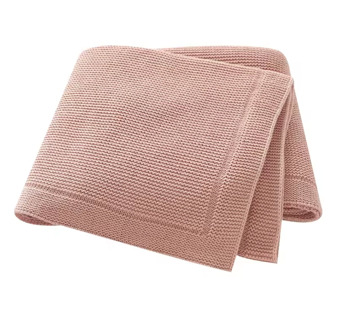 Tester - knitted baby blanket, personalised baby blanket