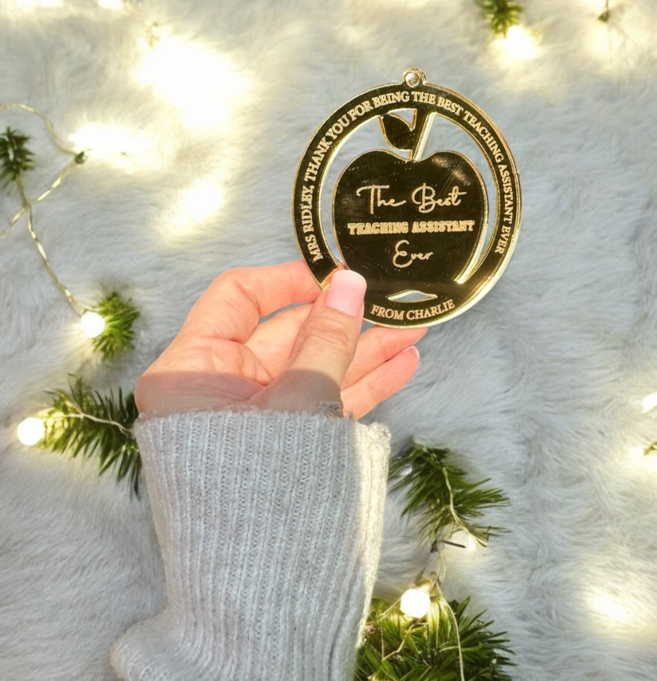 Teacher Christmas Bauble - Teacher Gift - Personalised Teacher Gift - Thank you
