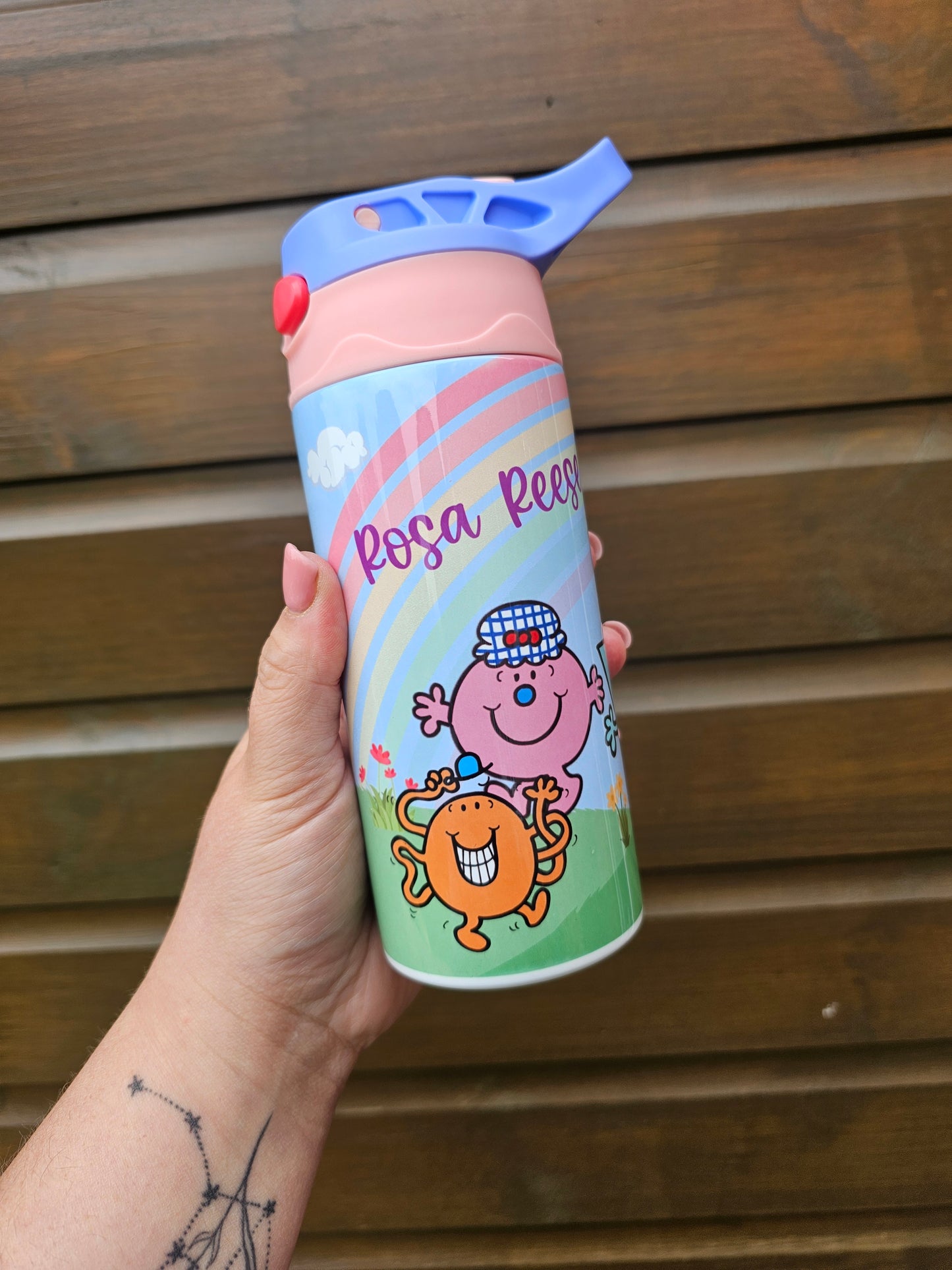 Personalised Water Bottle, Metal Kids Bottle, ALL CURRENT DESIGNS