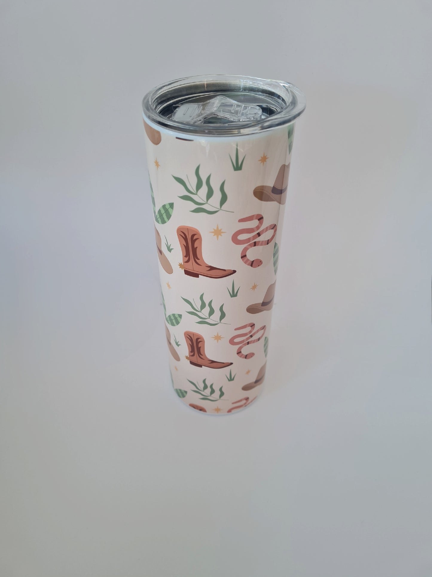 Cowboy Western Theme Tumbler - Cactus - County Theme Cup