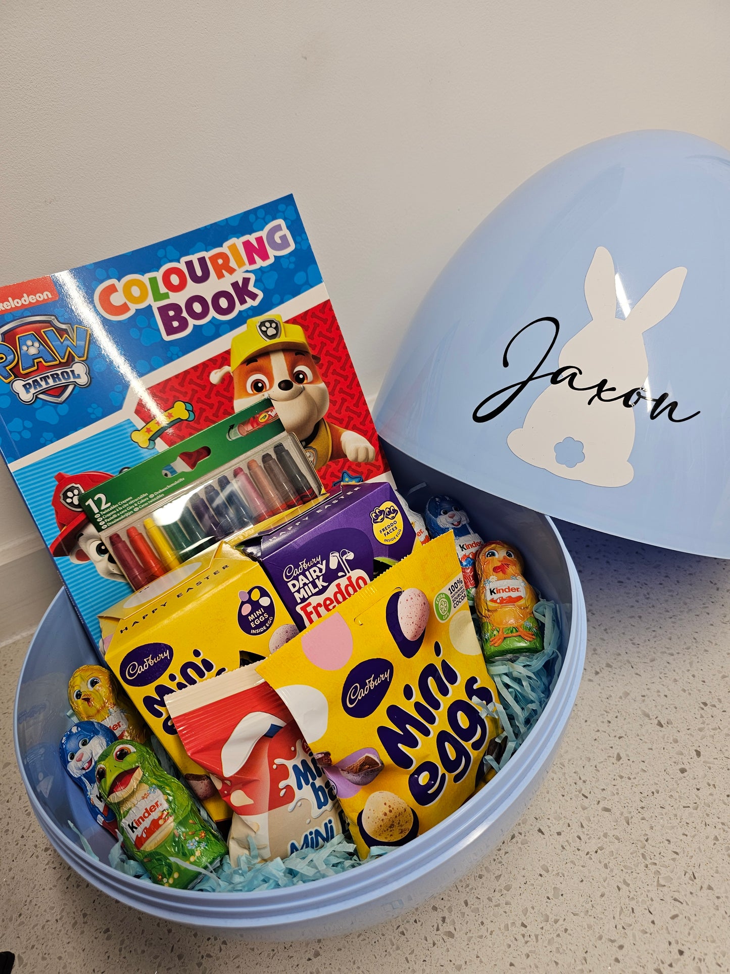 Personalised Jumbo Fillable Easter Egg, Resuable Plastic Easter Egg, Easter Bunny Gift, Easter Egg Large