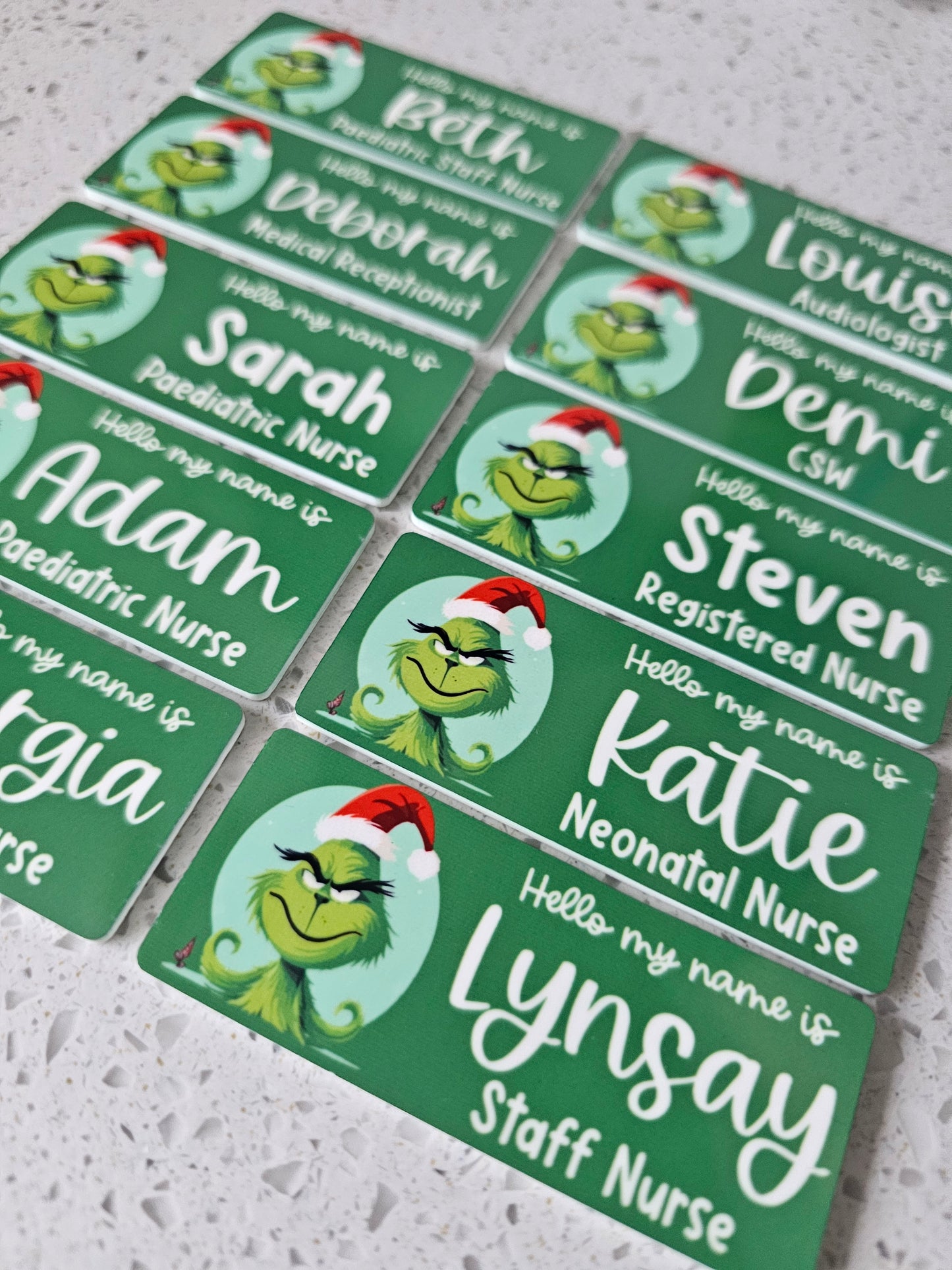 Christmas Name Badge ALL DESIGNS, Nurse Name Badge, Midwife Name Badge, Student Nurse Name Badge, Student Midwife Name Badge