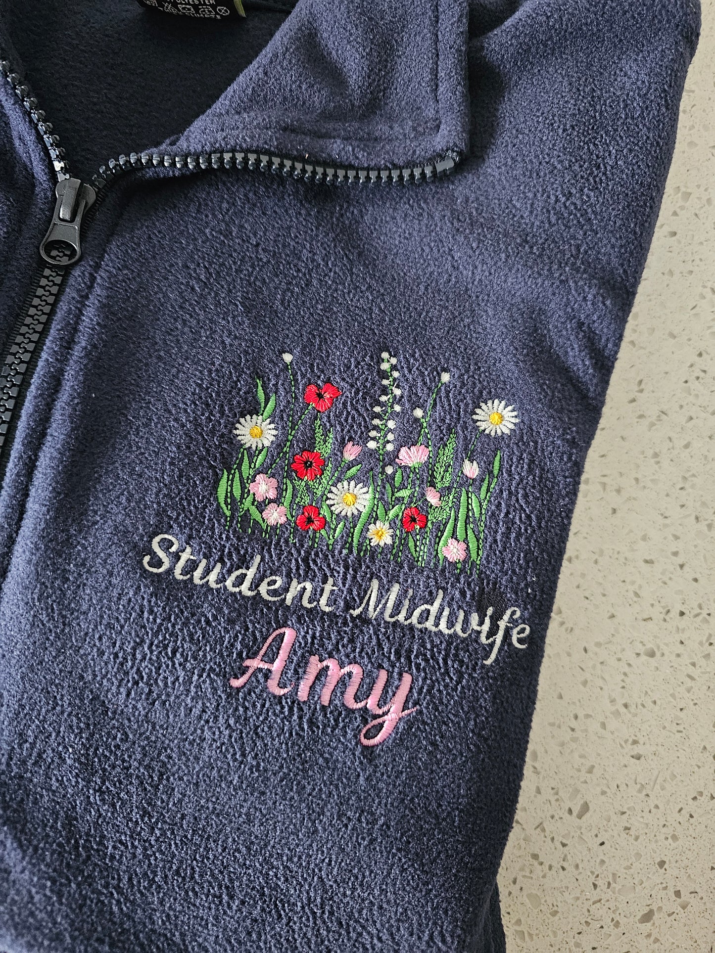 Fleeces - ALL DESIGNS - Personalised Fleece - Nurse Jacket - Midwife Jacket - Student fleece