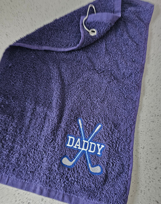 Personalised embroidered golf towel